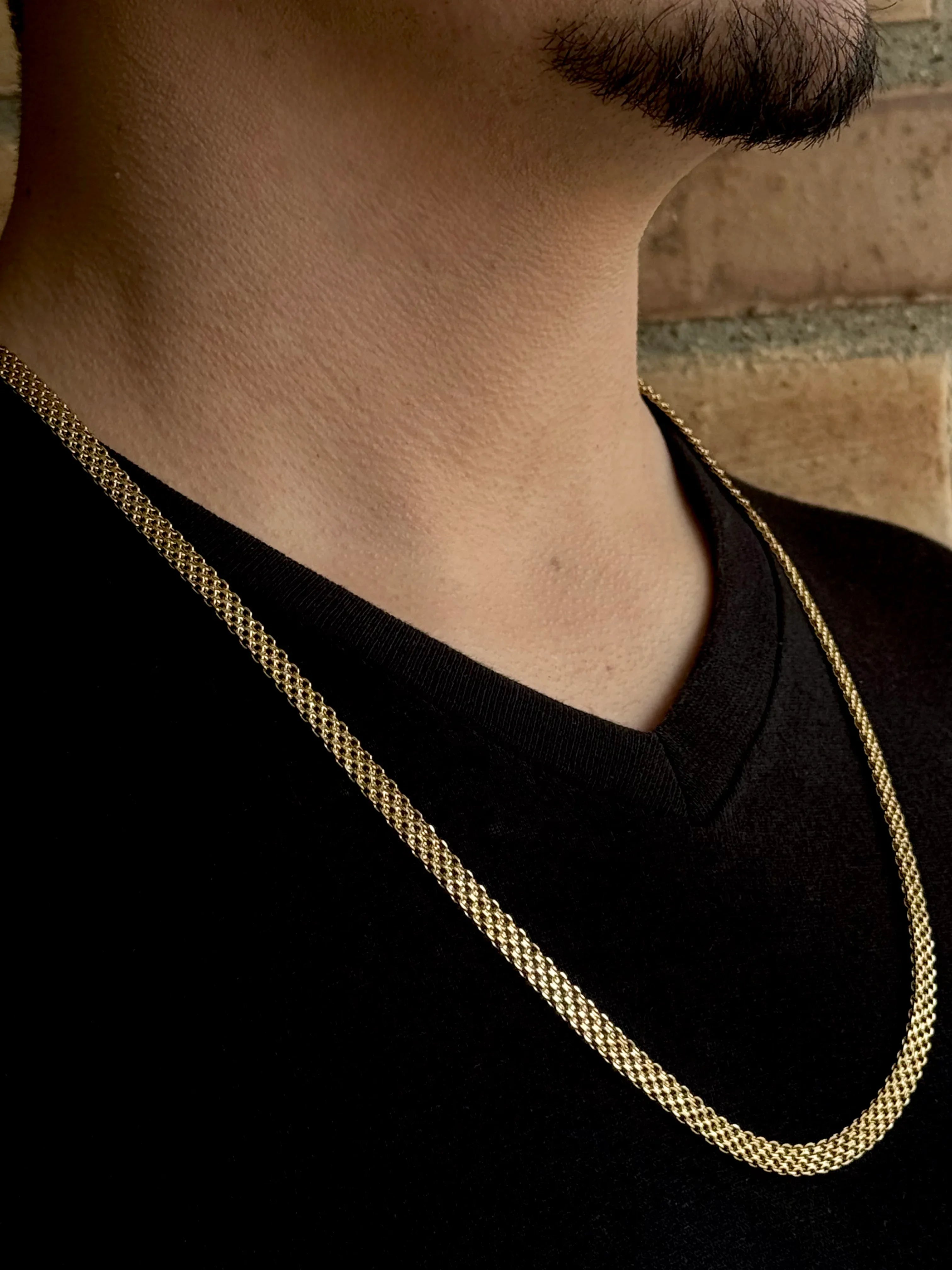 Cadena Loto Dorado Hombre 5mm - Oryos Joyeria