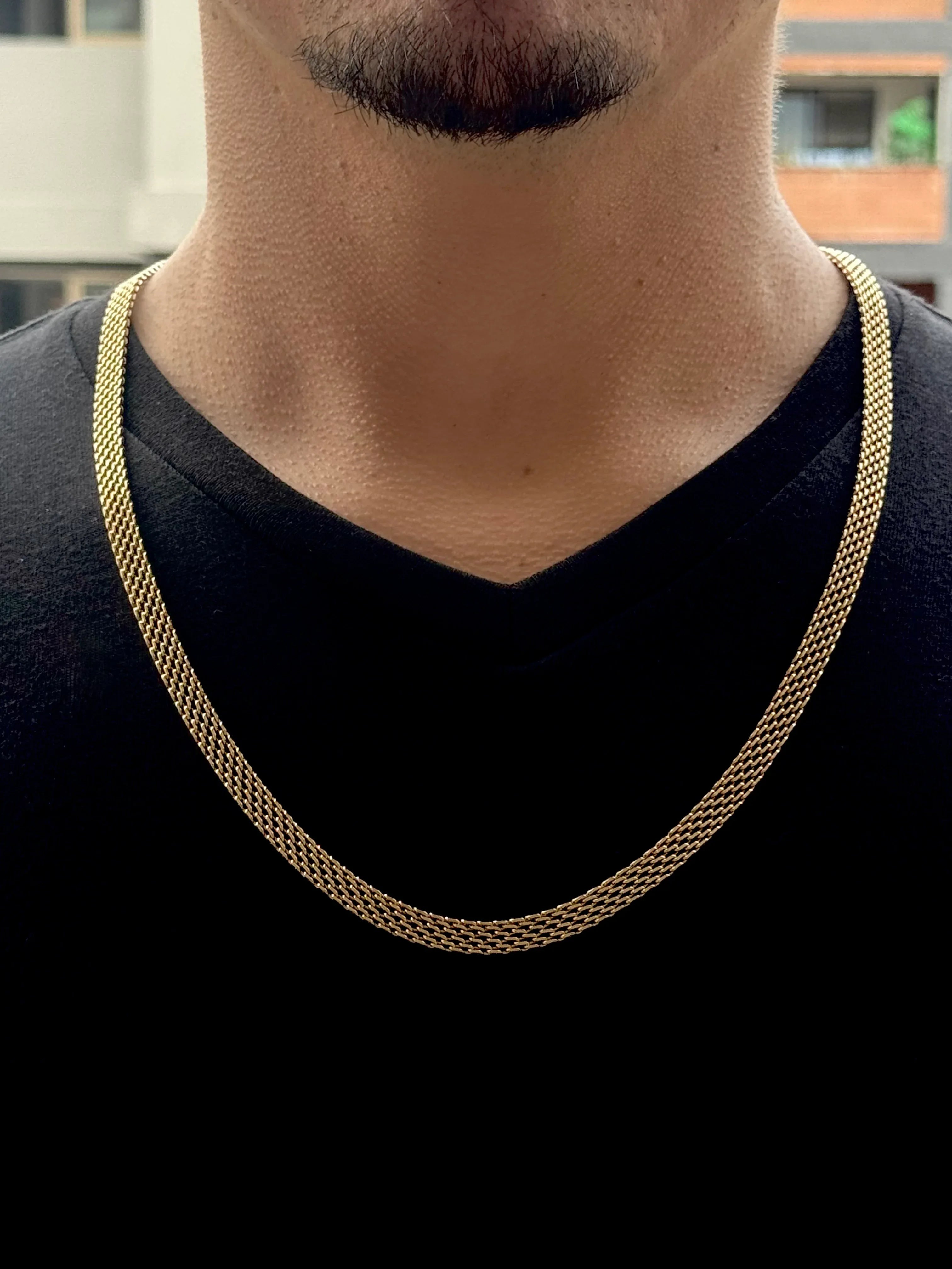 Cadena Luna de Oriente Hombre 6mm - Oryos Joyeria