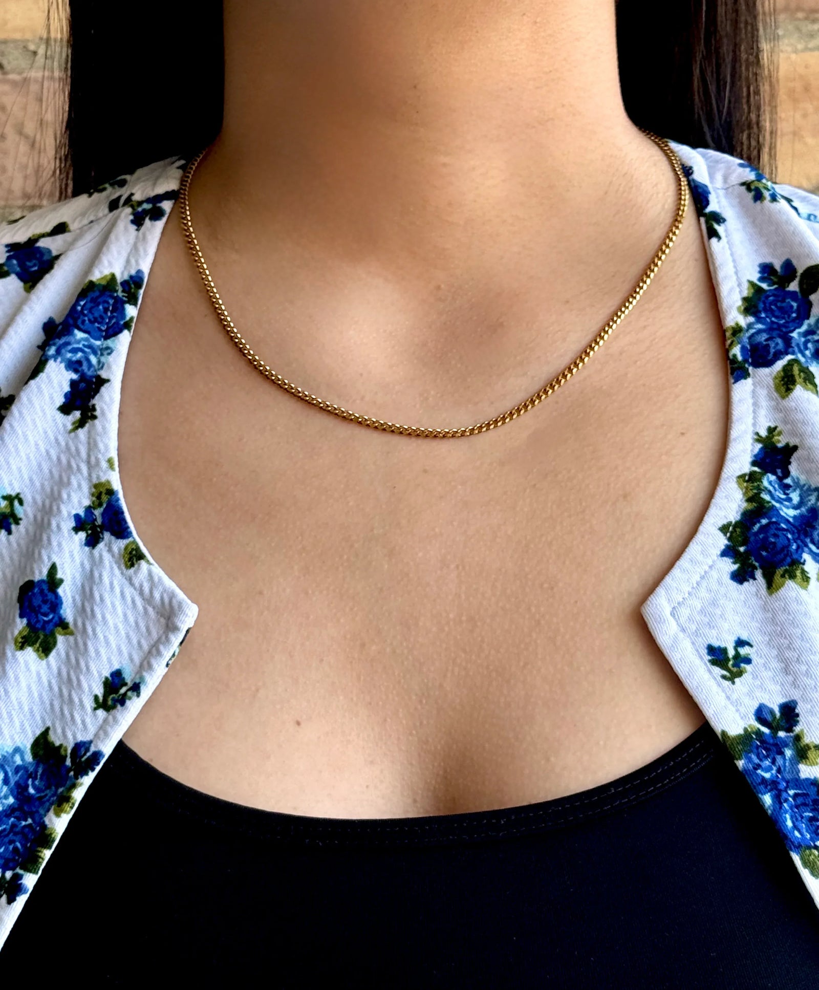 Cadena Ritmo Dorado Mujer 3mm - Oryos Joyeria