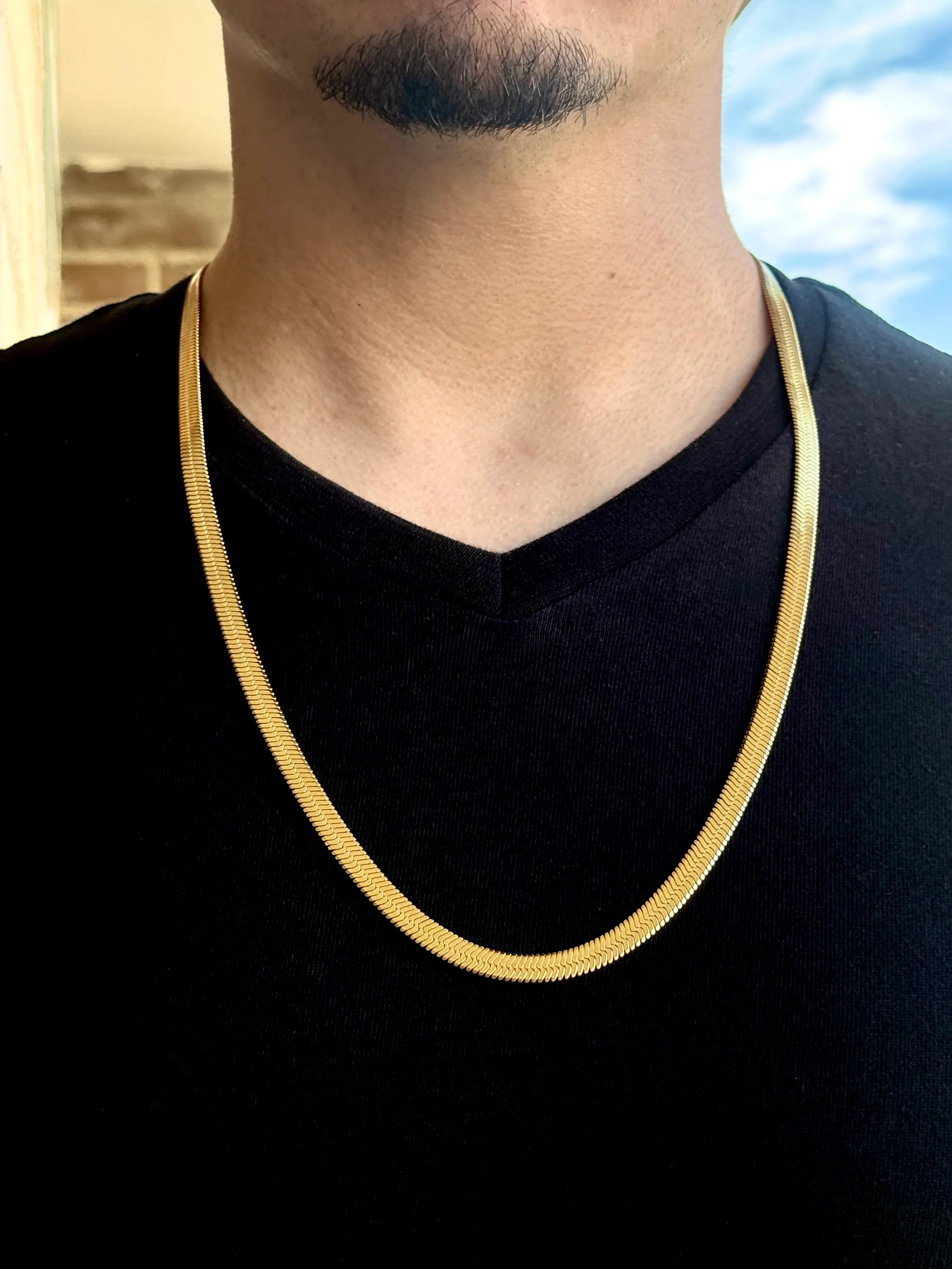 Cadena Luz de Horus Hombre 6mm - Oryos Joyeria