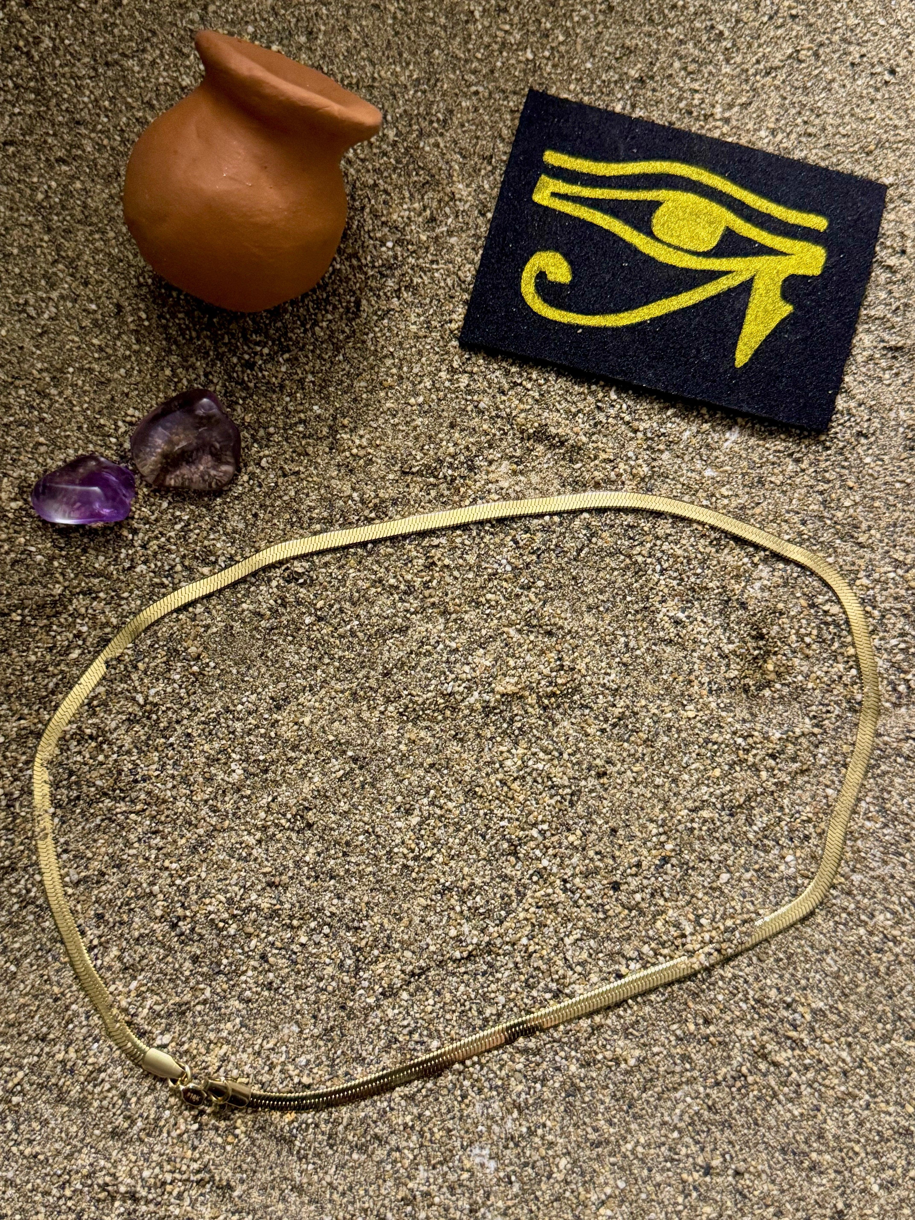 Cadena Luz de Horus Mujer 3mm (40cm) - Oryos Joyeria