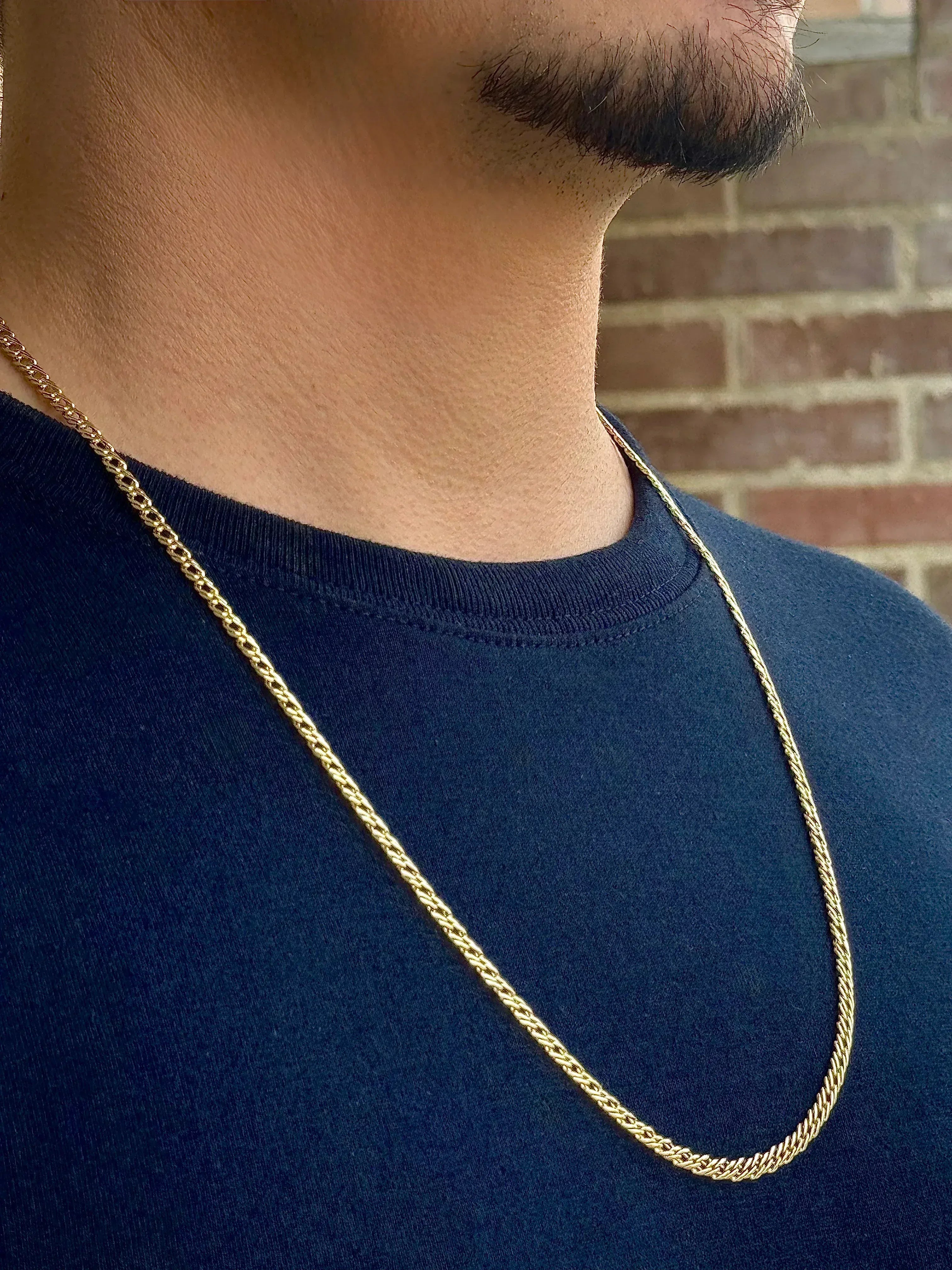 Cadena Abrazo Eterno Hombre 4mm - Oryos Joyeria