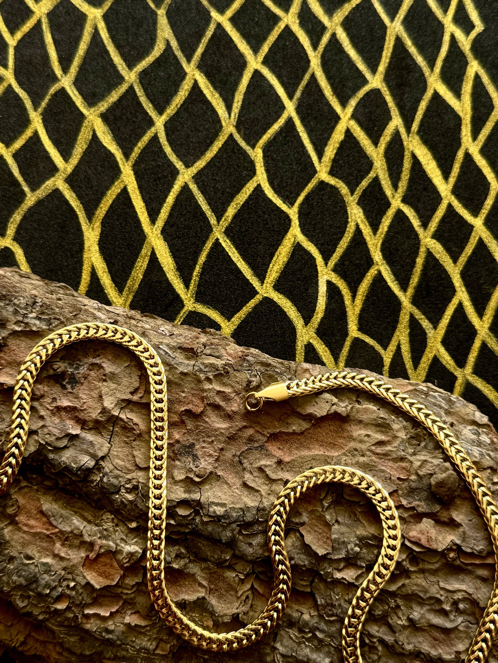 Cadena Escama de Dragón Hombre 4mm - Oryos Joyeria