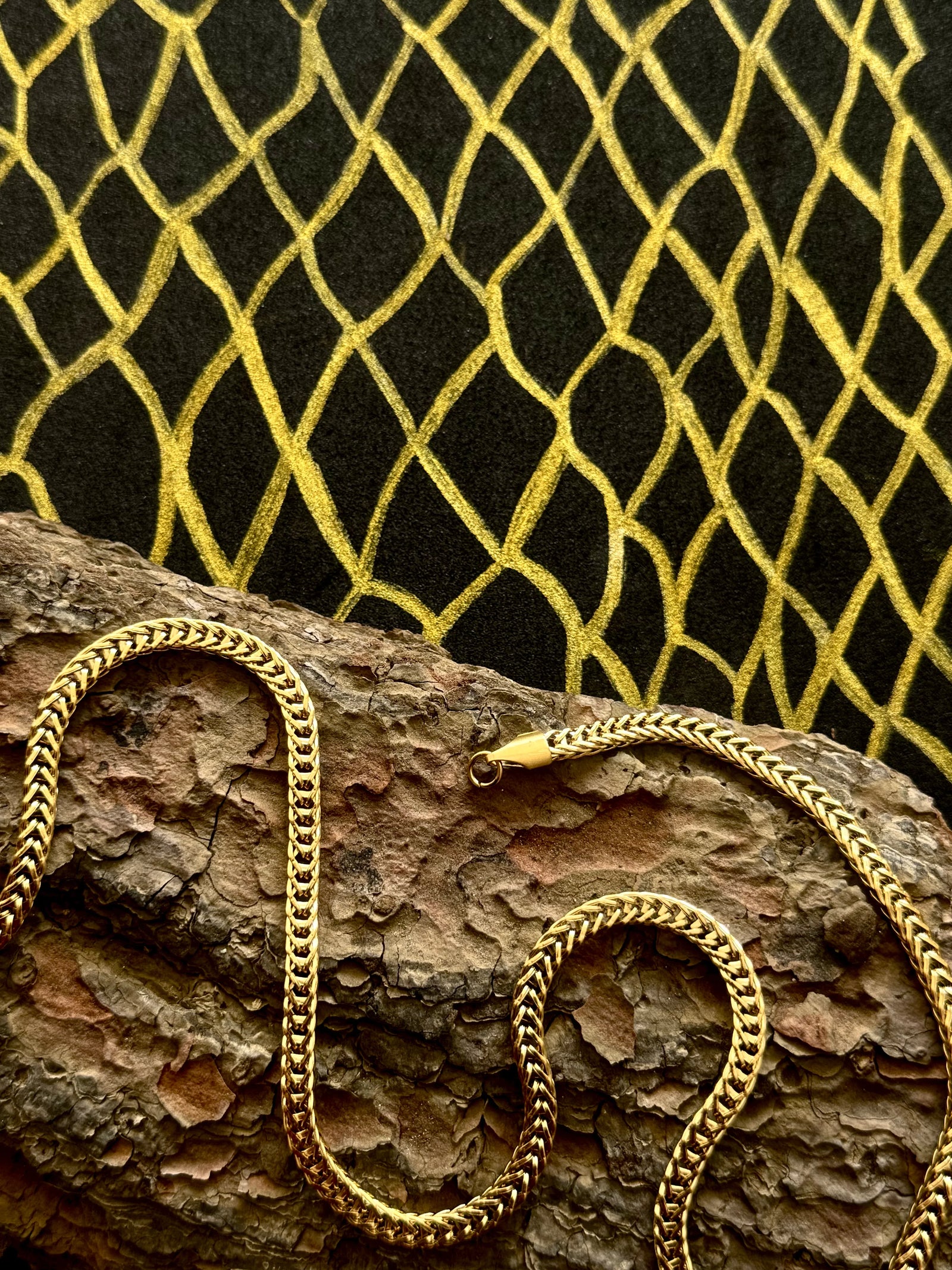 Cadena Escama de Dragón Hombre 4mm - Oryos Joyeria