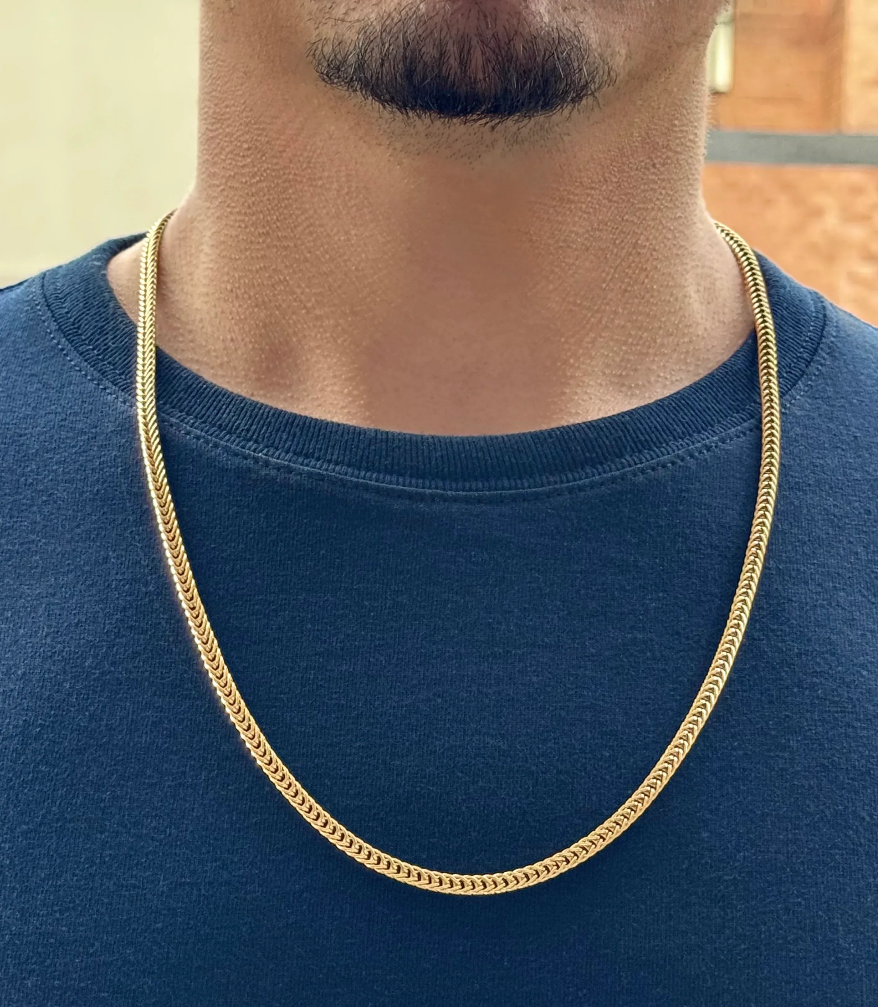 Cadena Escama de Dragón Hombre 4mm - Oryos Joyeria