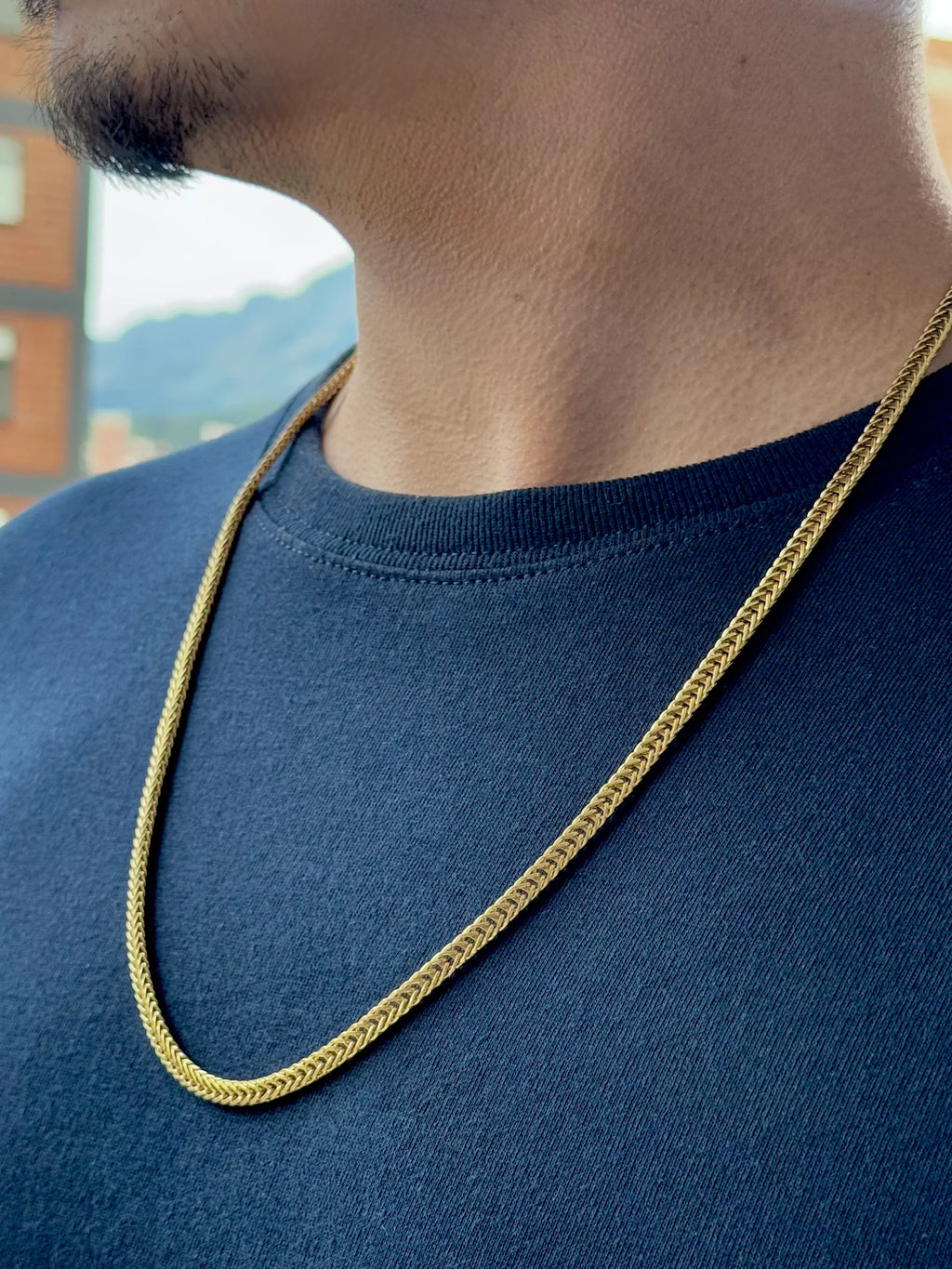 Cadena Escama de Dragón Hombre 4mm - Oryos Joyeria