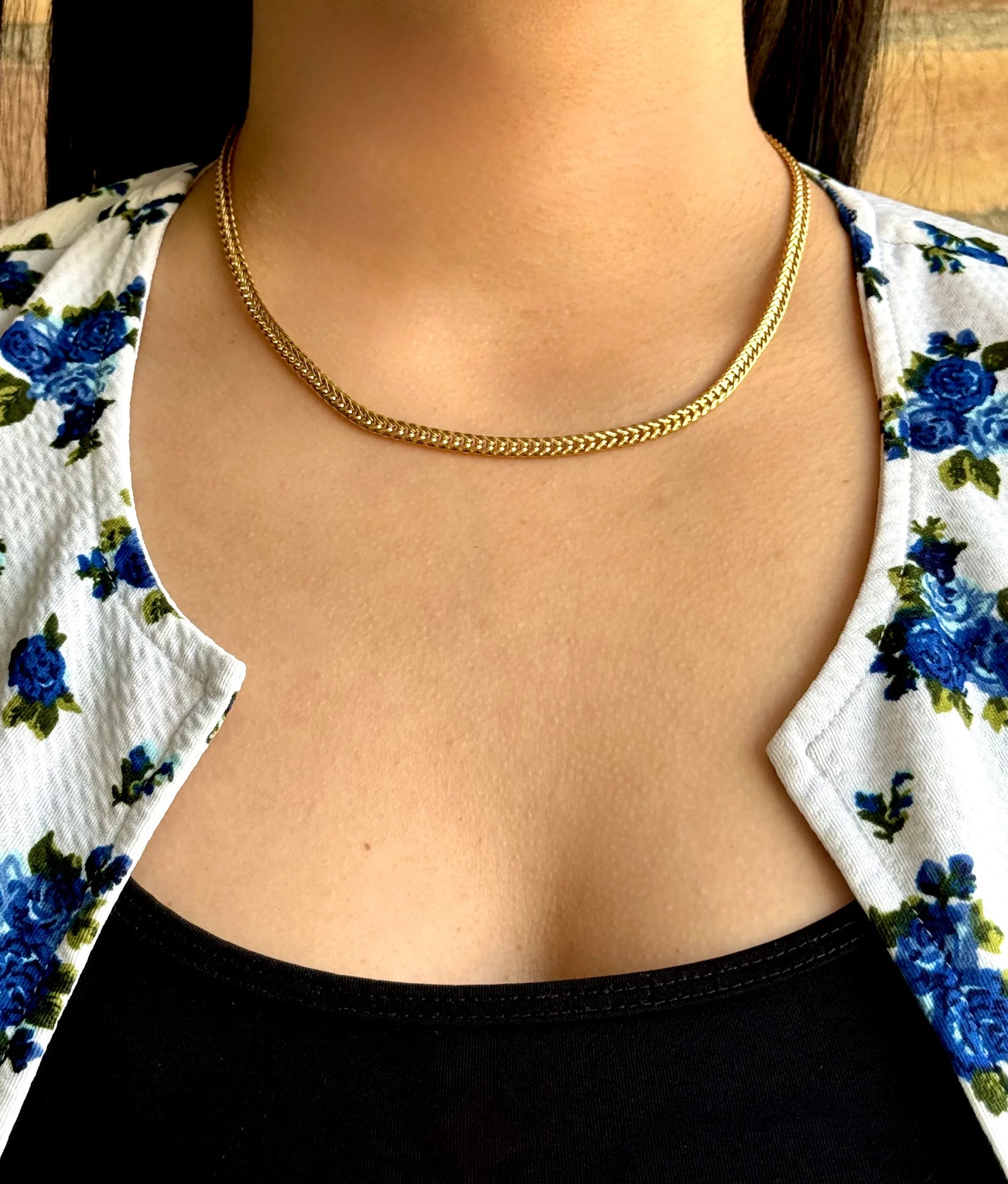 Cadena Escama de Dragón Mujer 4mm - Oryos Joyeria