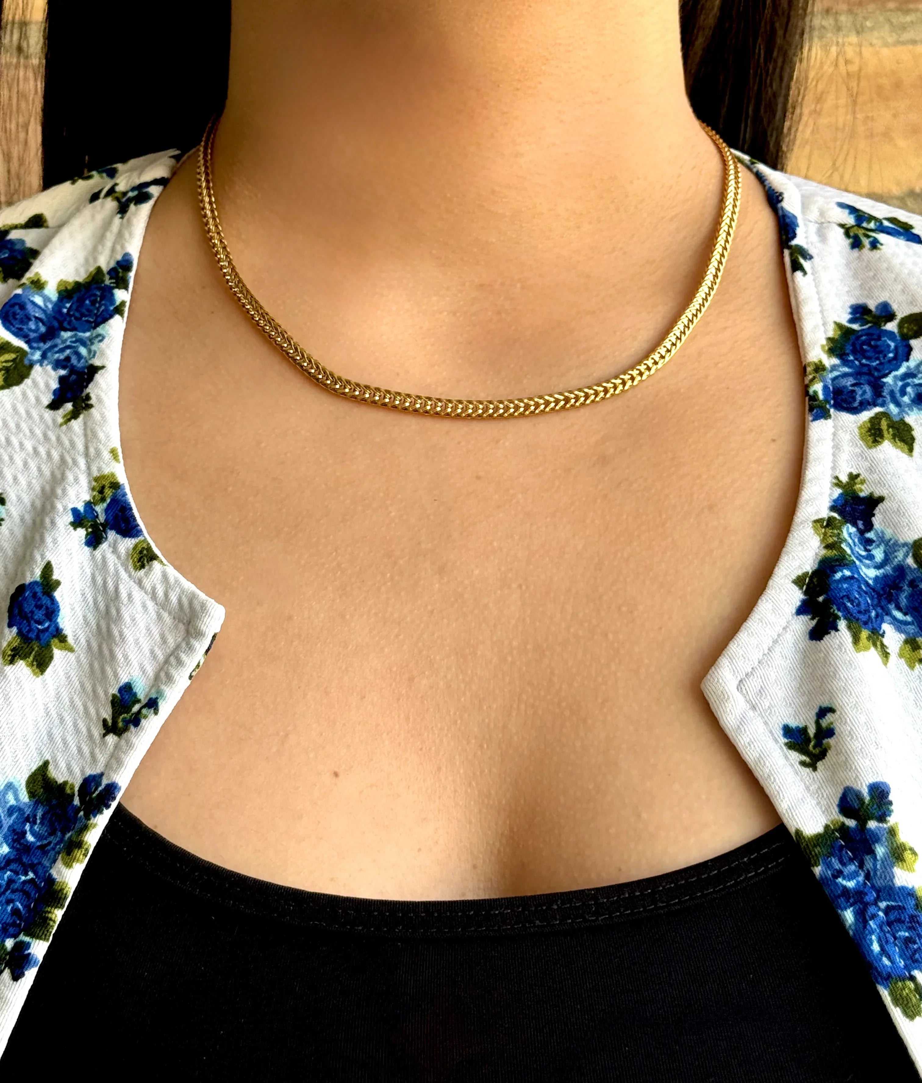 Cadena Escama de Dragón Mujer 4mm - Oryos Joyeria