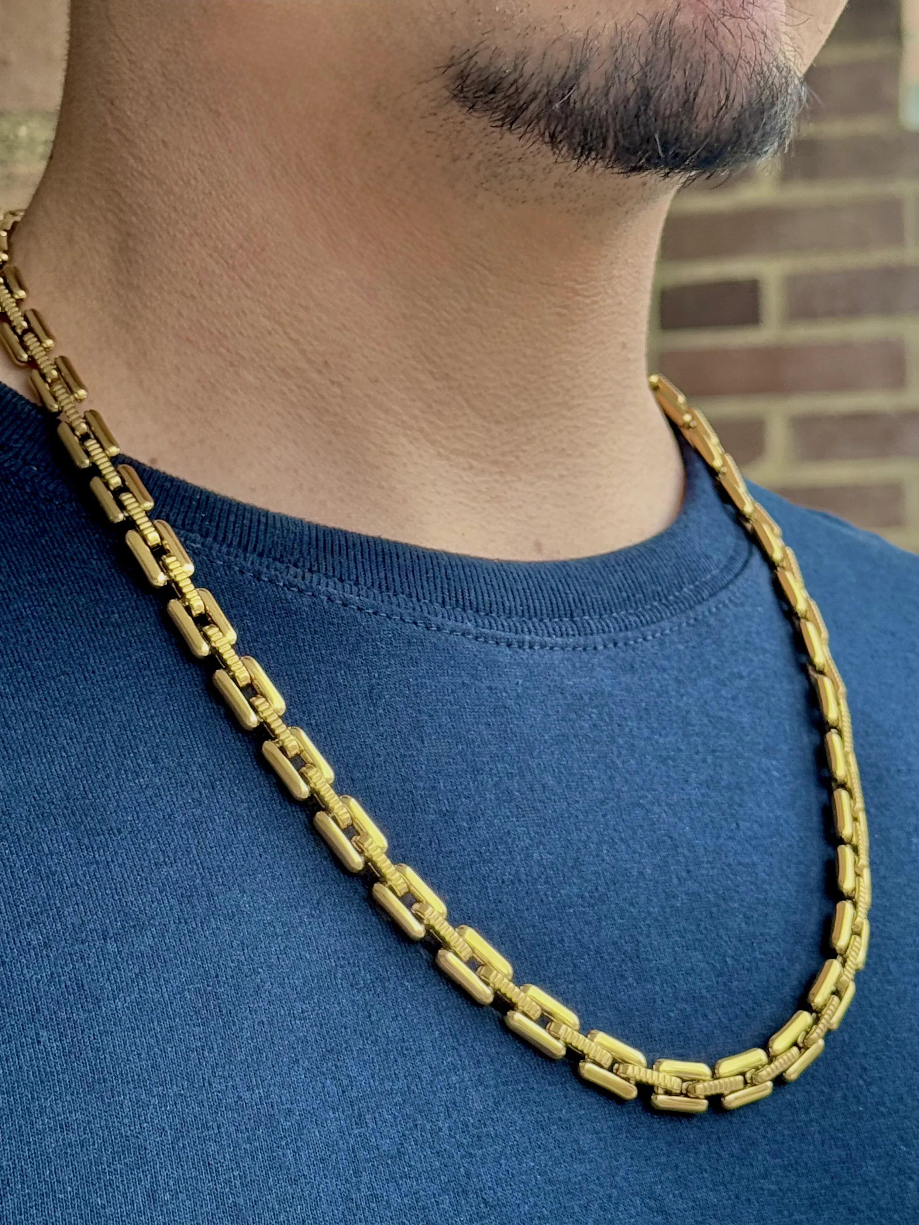 Cadena Camino de Luz Hombre 8mm - Oryos Joyeria