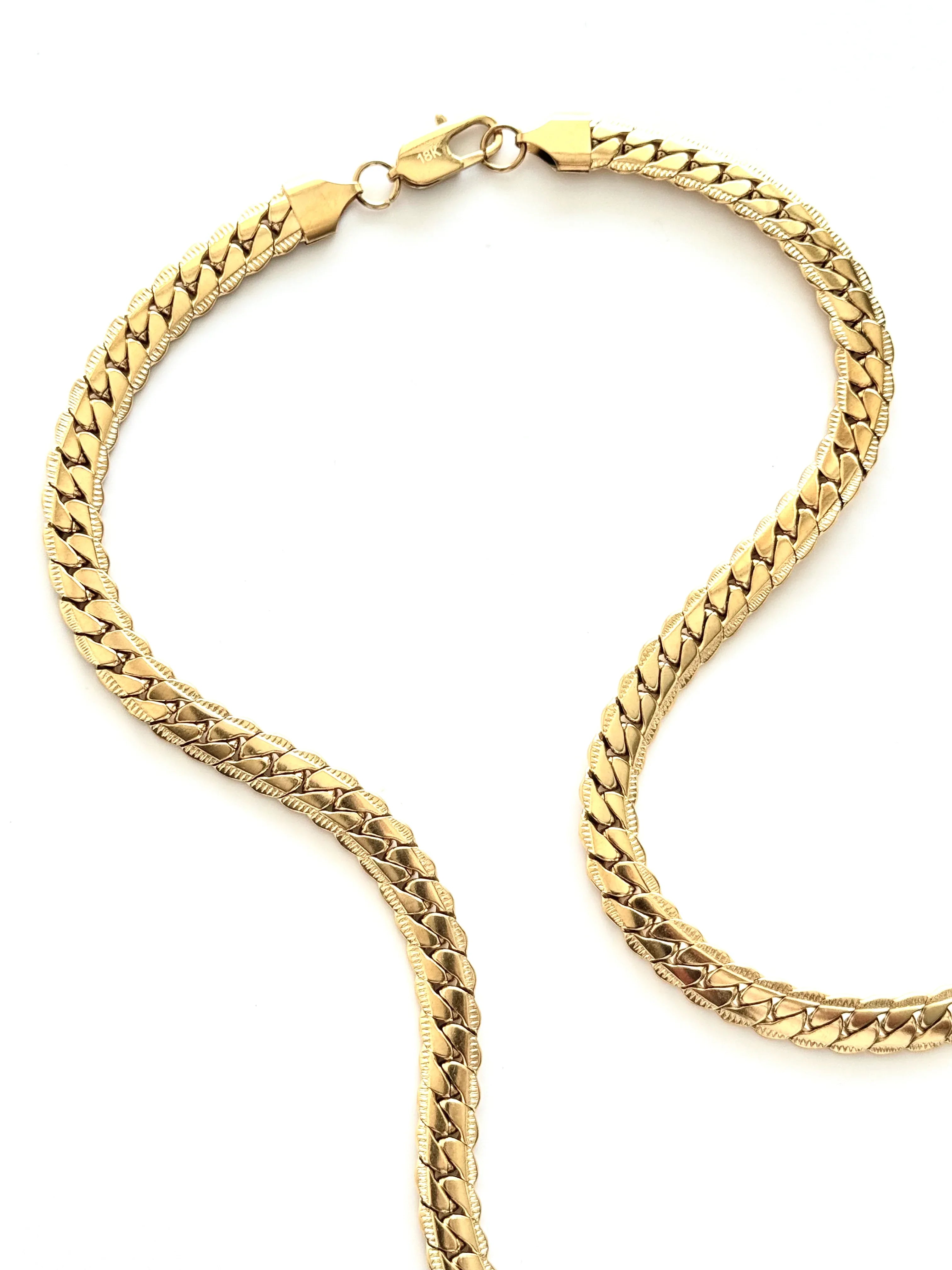 Cadena Runa Dorada Hombre 9mm - Oryos Joyeria