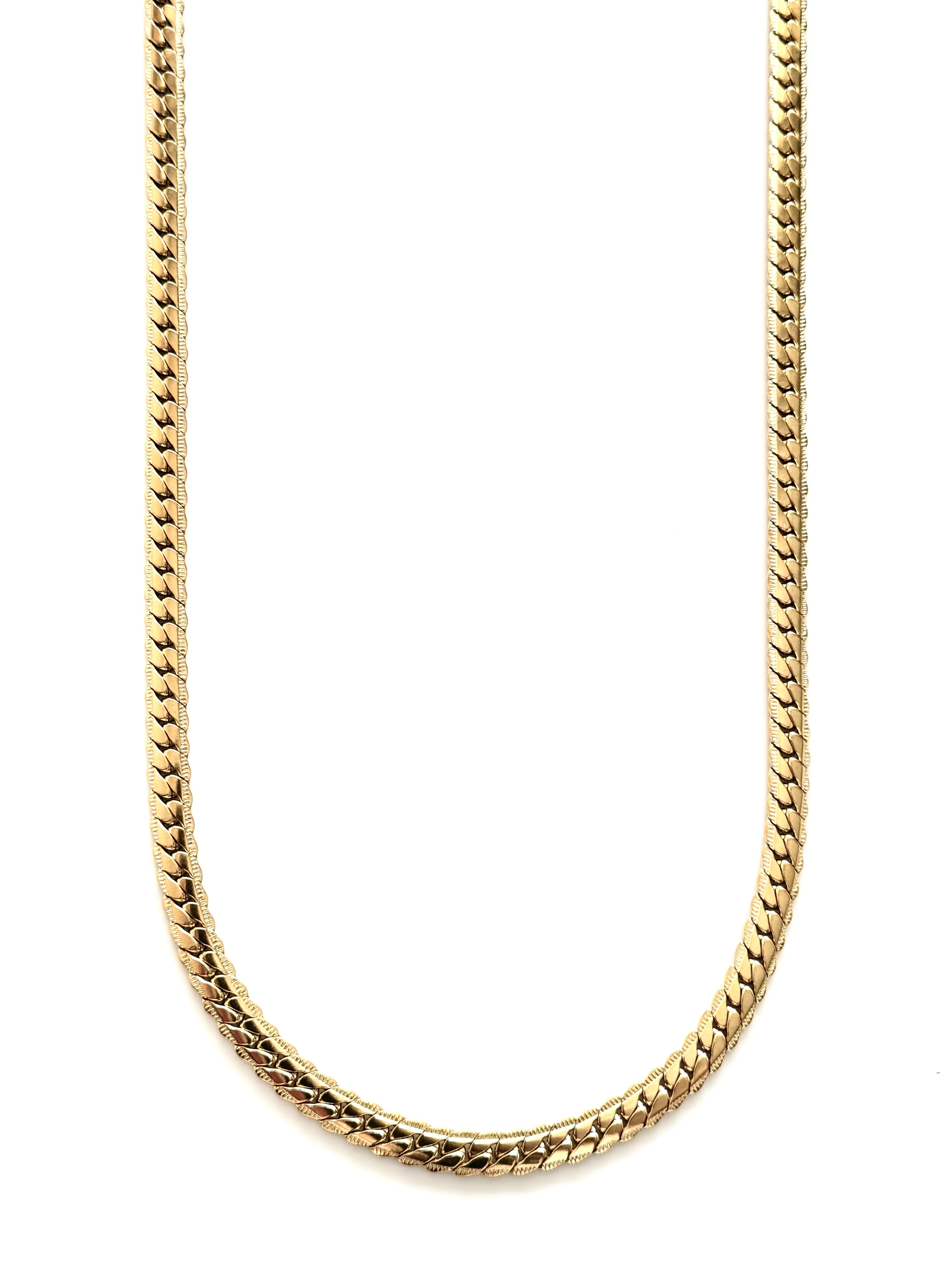 Cadena Runa Dorada Hombre 9mm - Oryos Joyeria