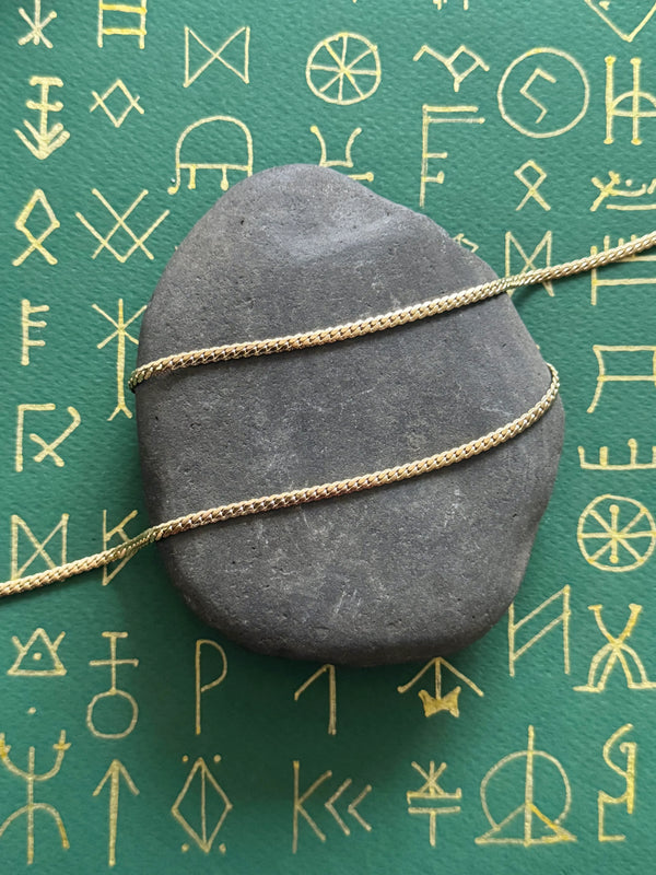 Cadena Runa Dorada Mujer 3mm - Oryos Joyeria