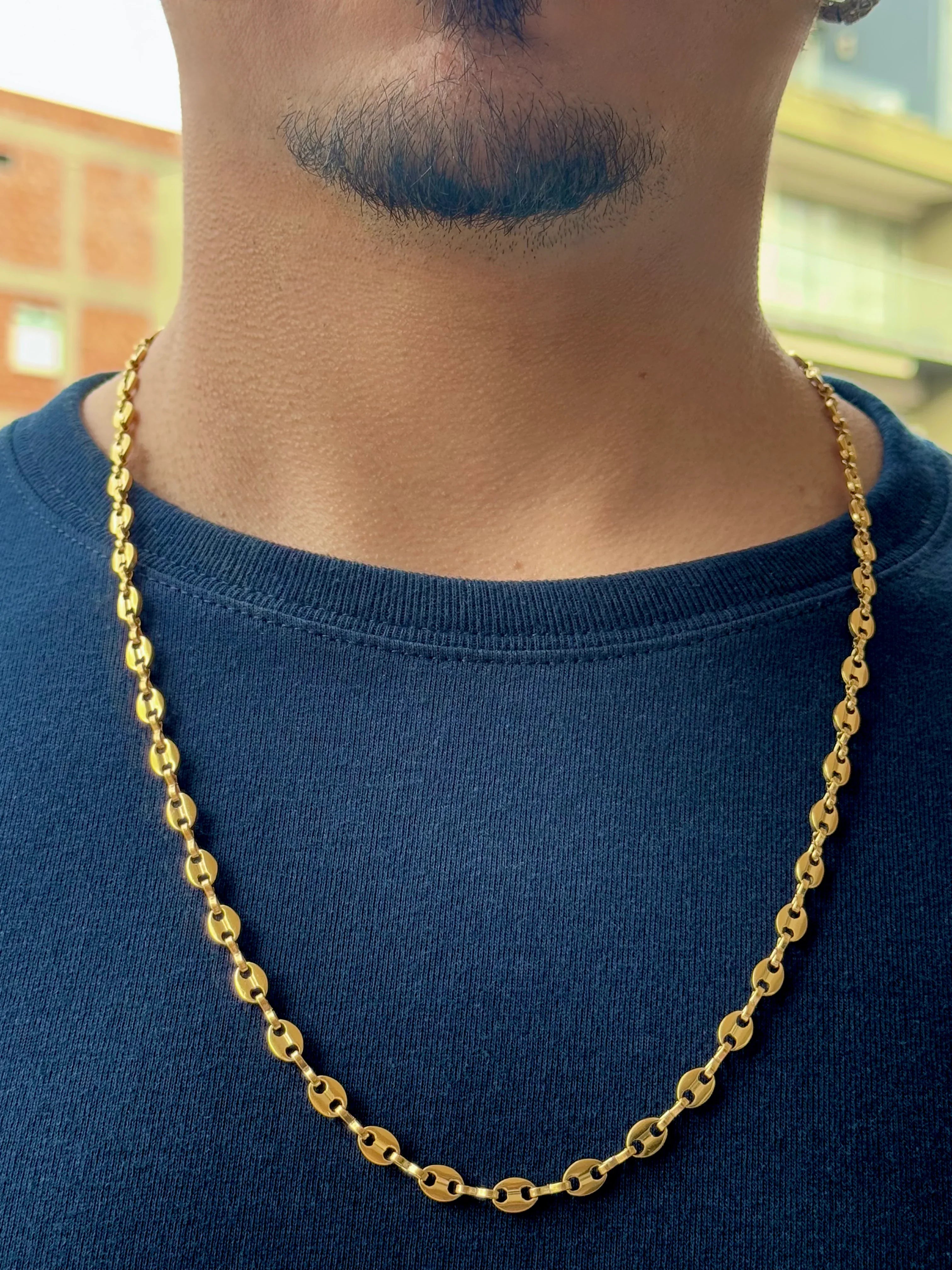 Cadena Semilla Sagrada Hombre 6mm - Oryos Joyeria