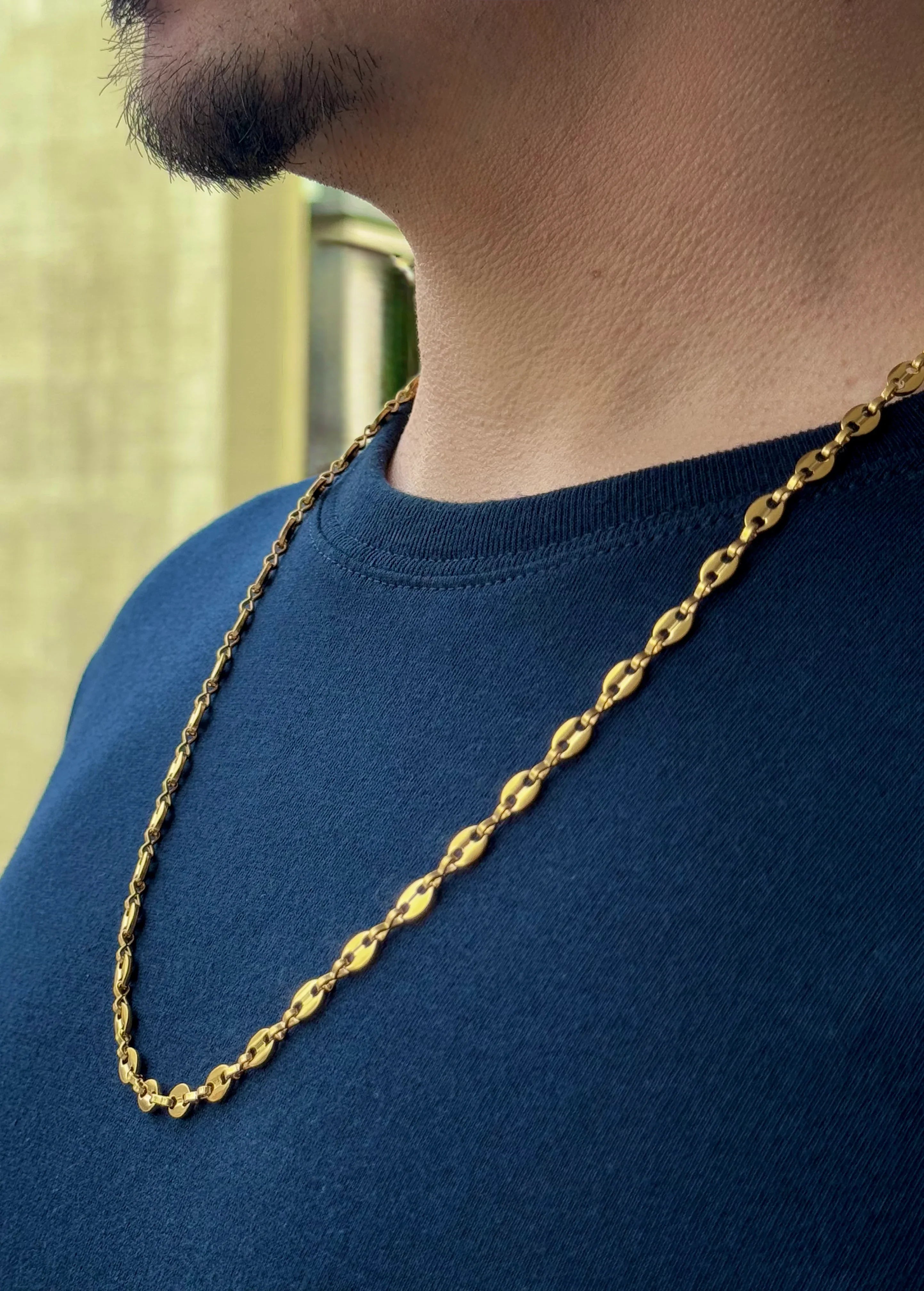 Cadena Semilla Sagrada Hombre 6mm - Oryos Joyeria