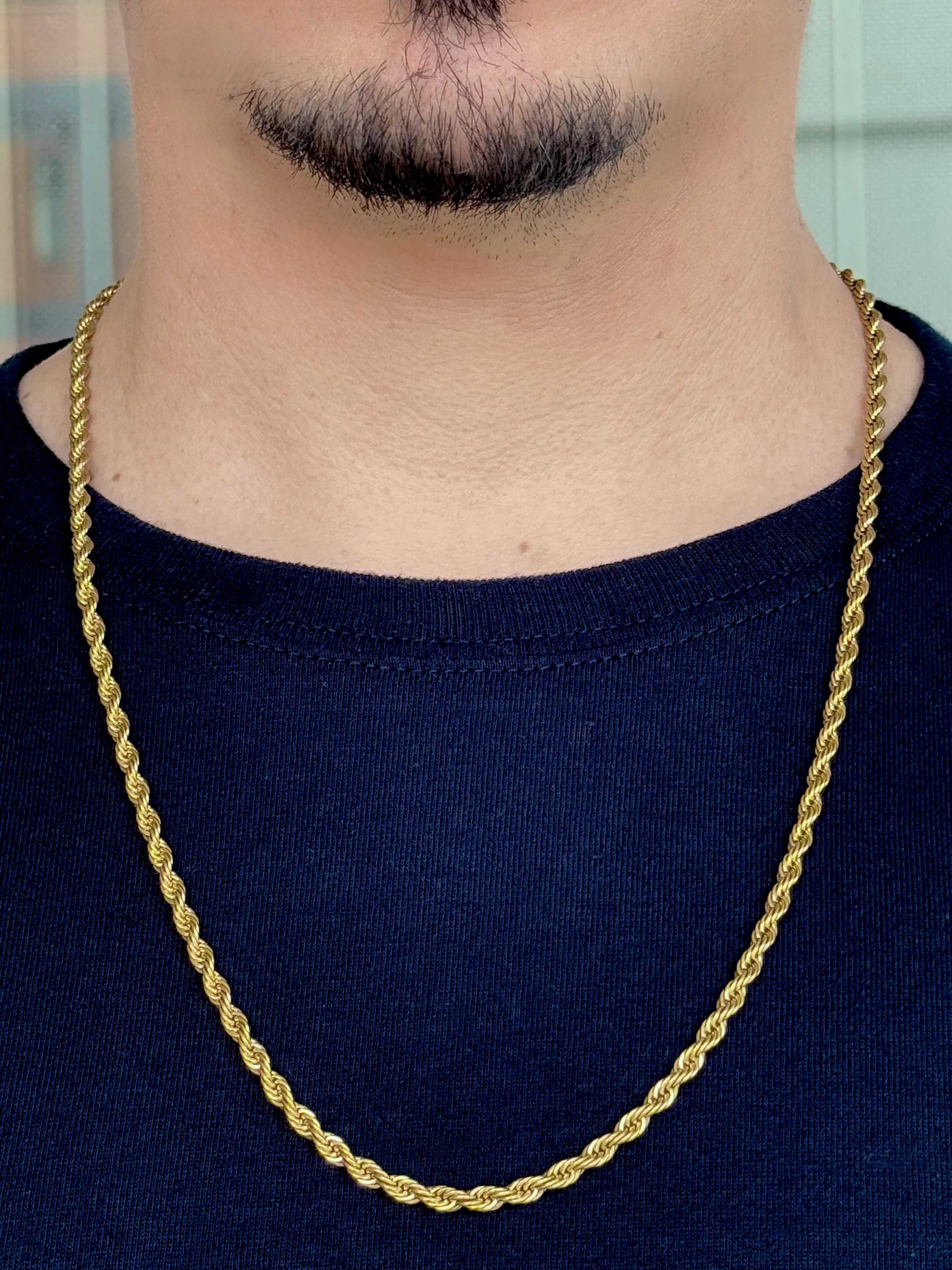 Cadena Hilo Sagrado Hombre 4mm - Oryos Joyeria