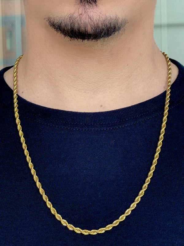 Cadena Hilo Sagrado Hombre 4mm - Oryos Joyeria