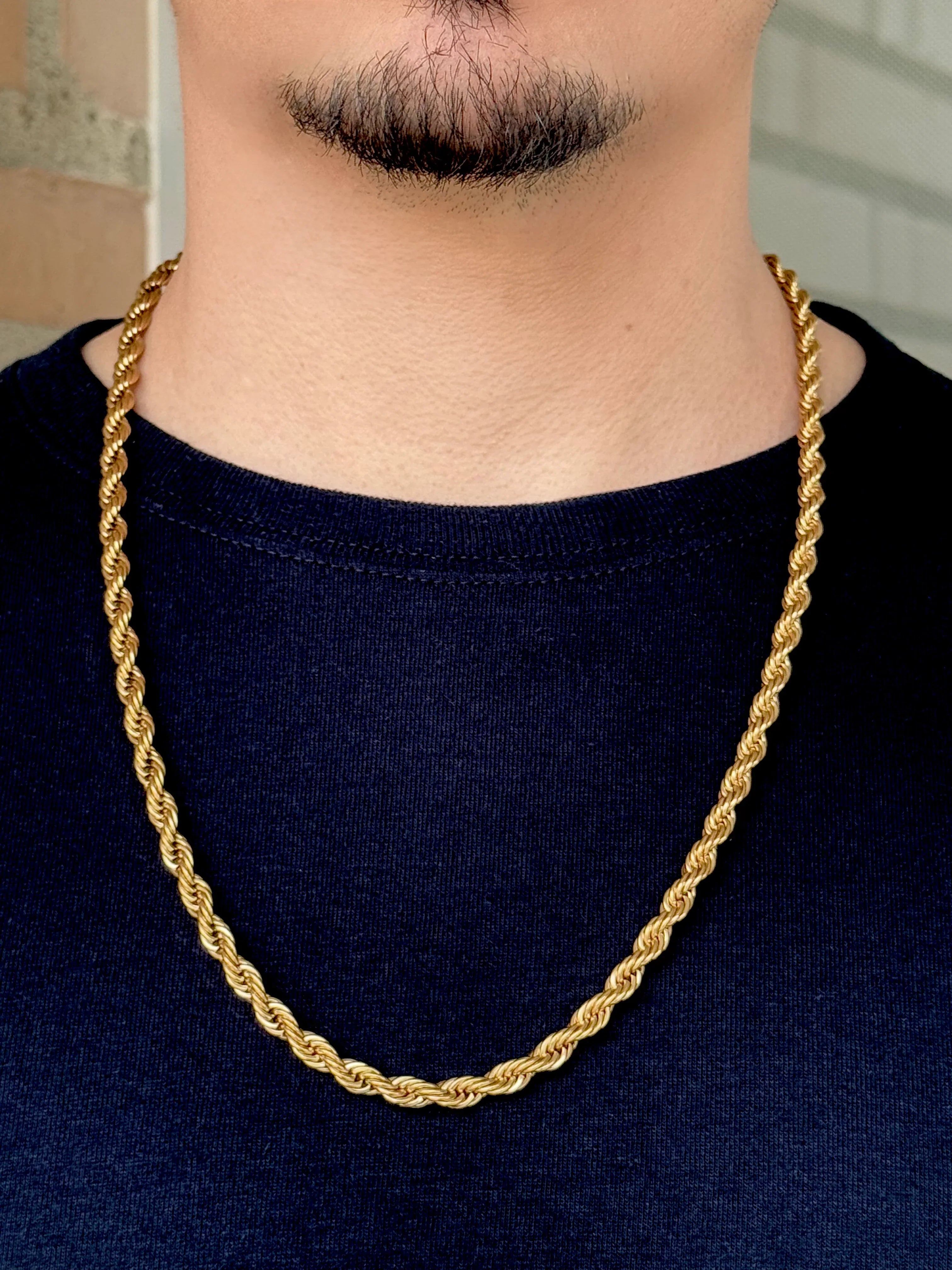 Cadena Hilo Sagrado Hombre 6mm - Oryos Joyeria