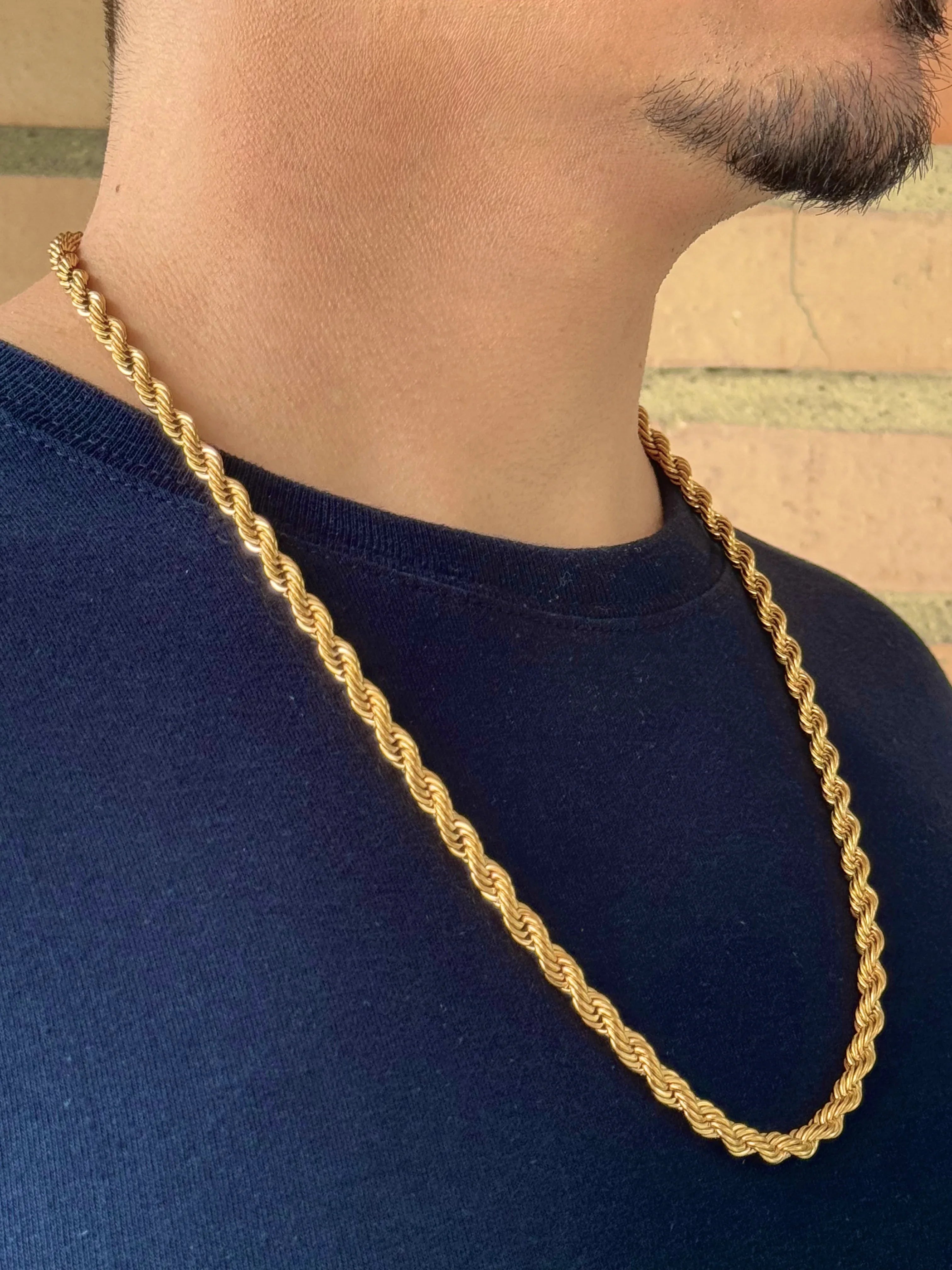 Cadena Hilo Sagrado Hombre 6mm - Oryos Joyeria