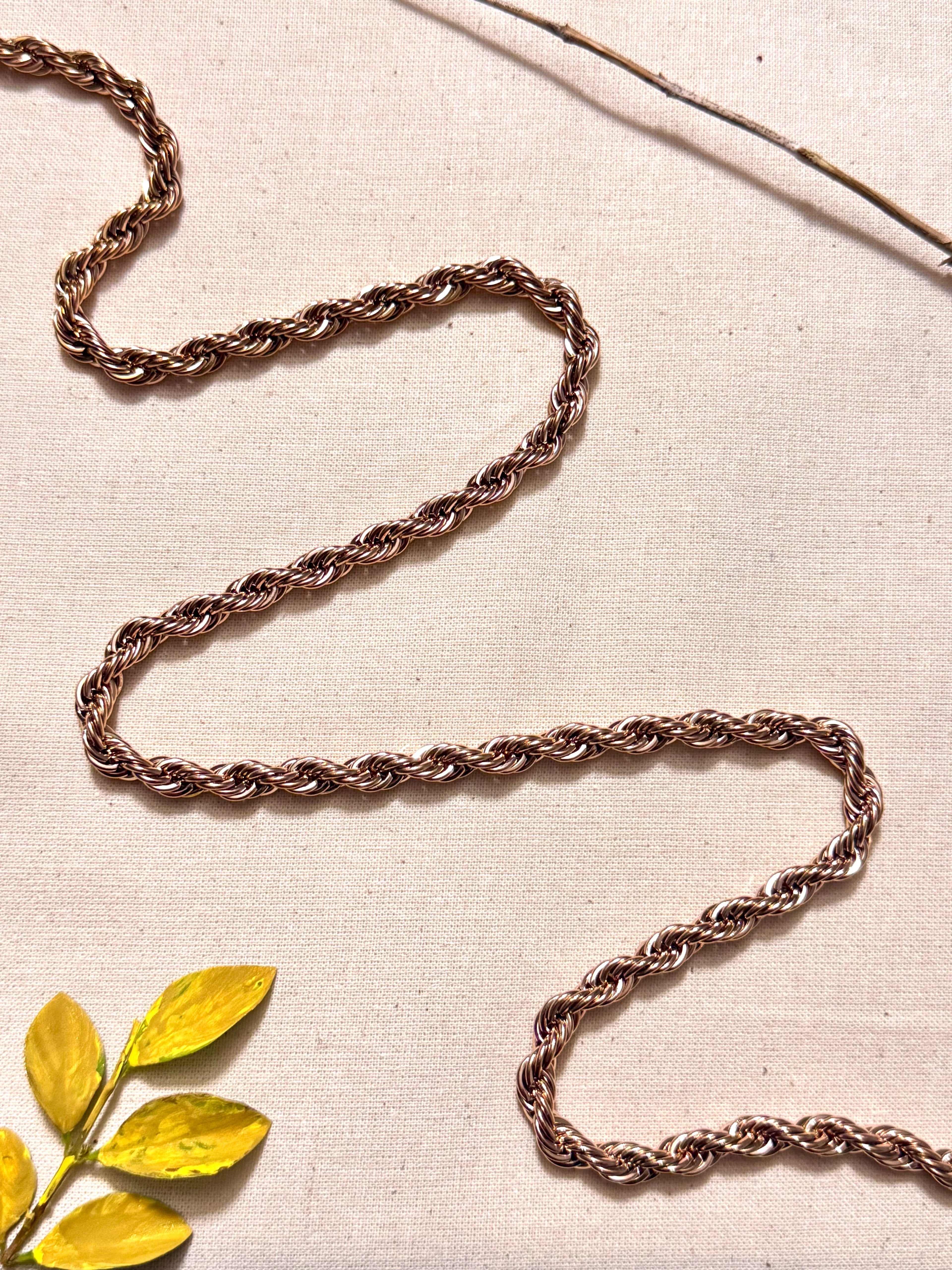 Cadena Hilo Sagrado Rosa Hombre 6mm - Oryos Joyeria