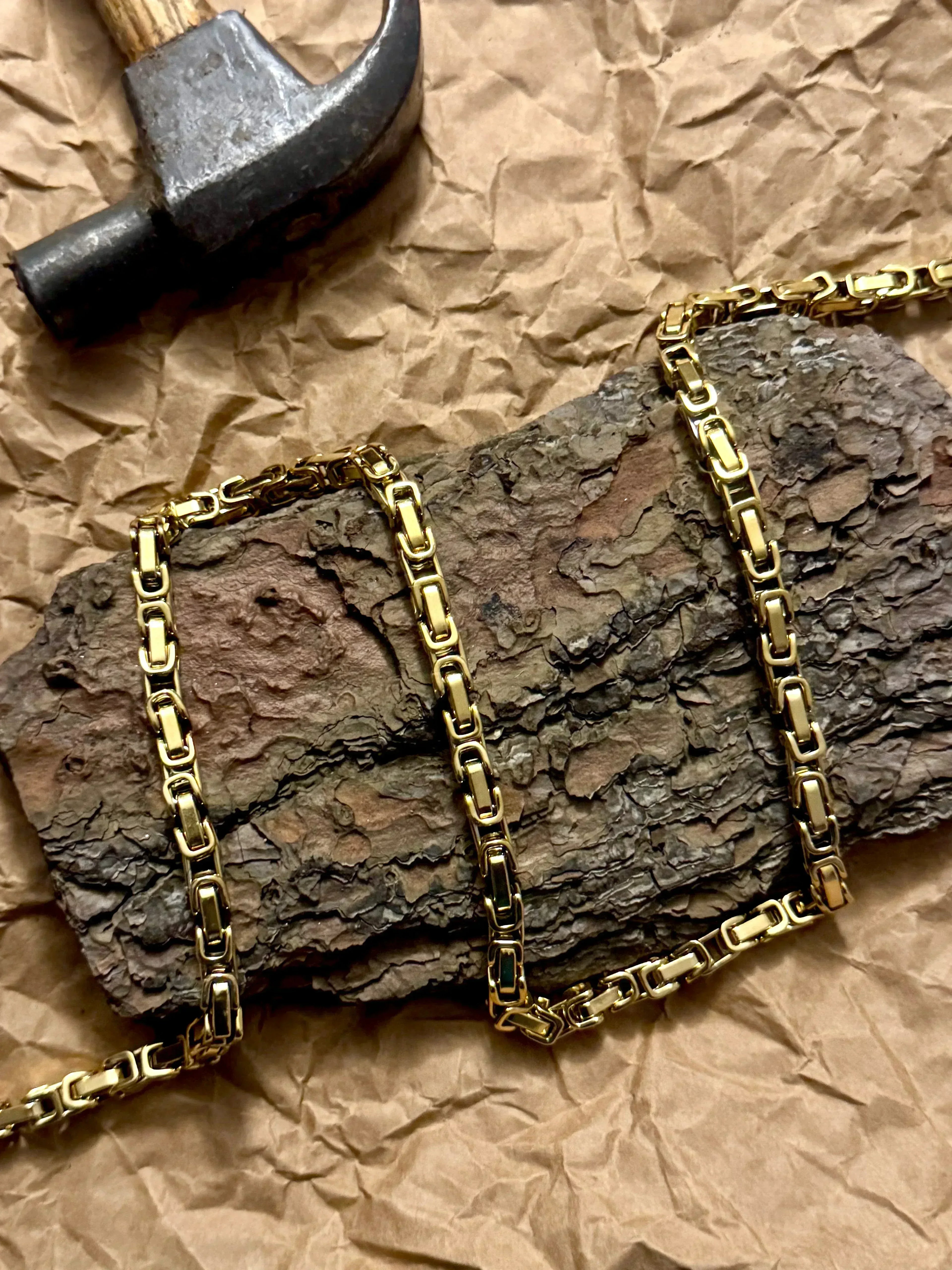 Cadena Forja Ancestral Hombre 6mm - Oryos Joyeria