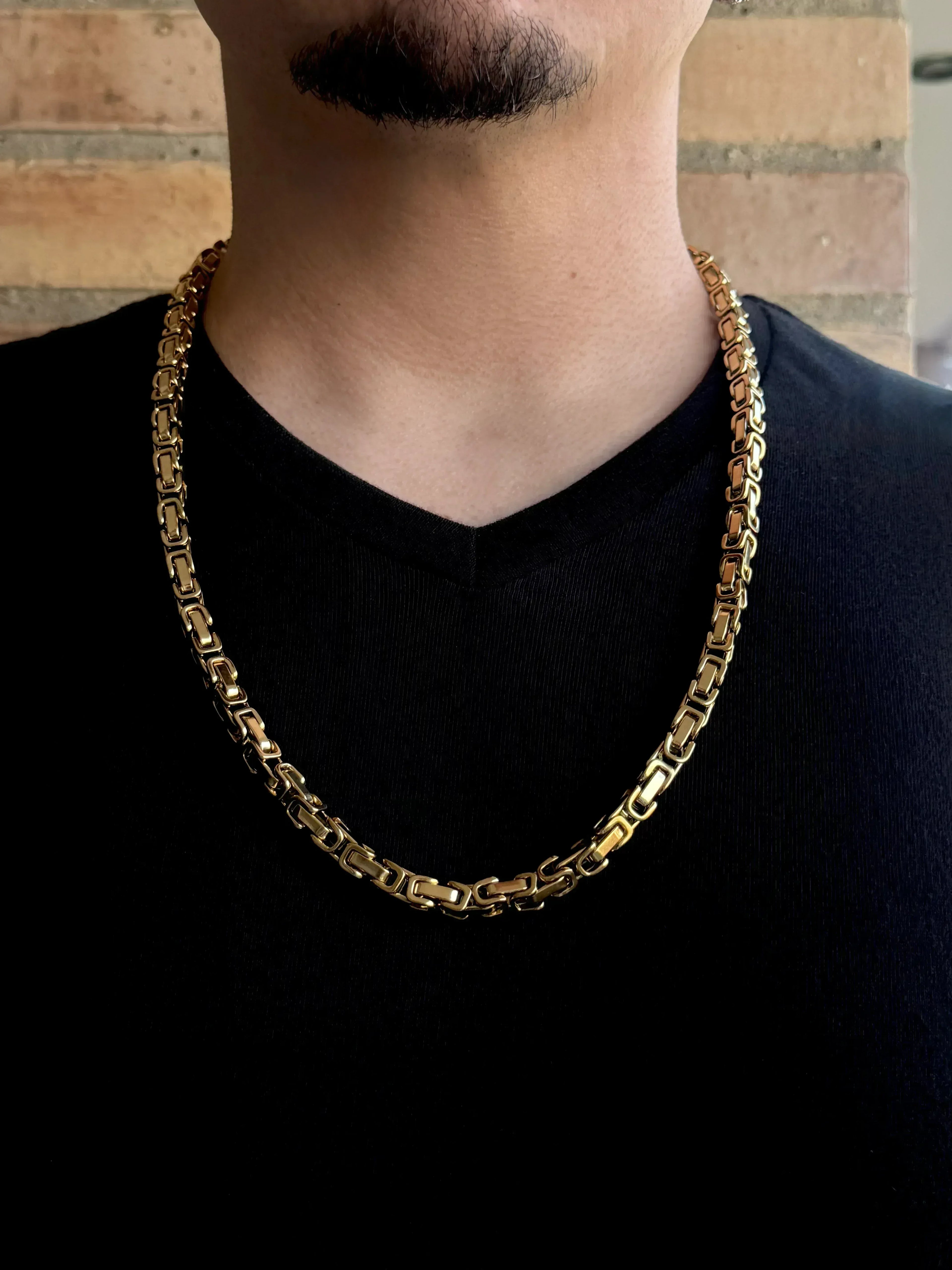 Cadena Forja Ancestral Hombre 6mm - Oryos Joyeria