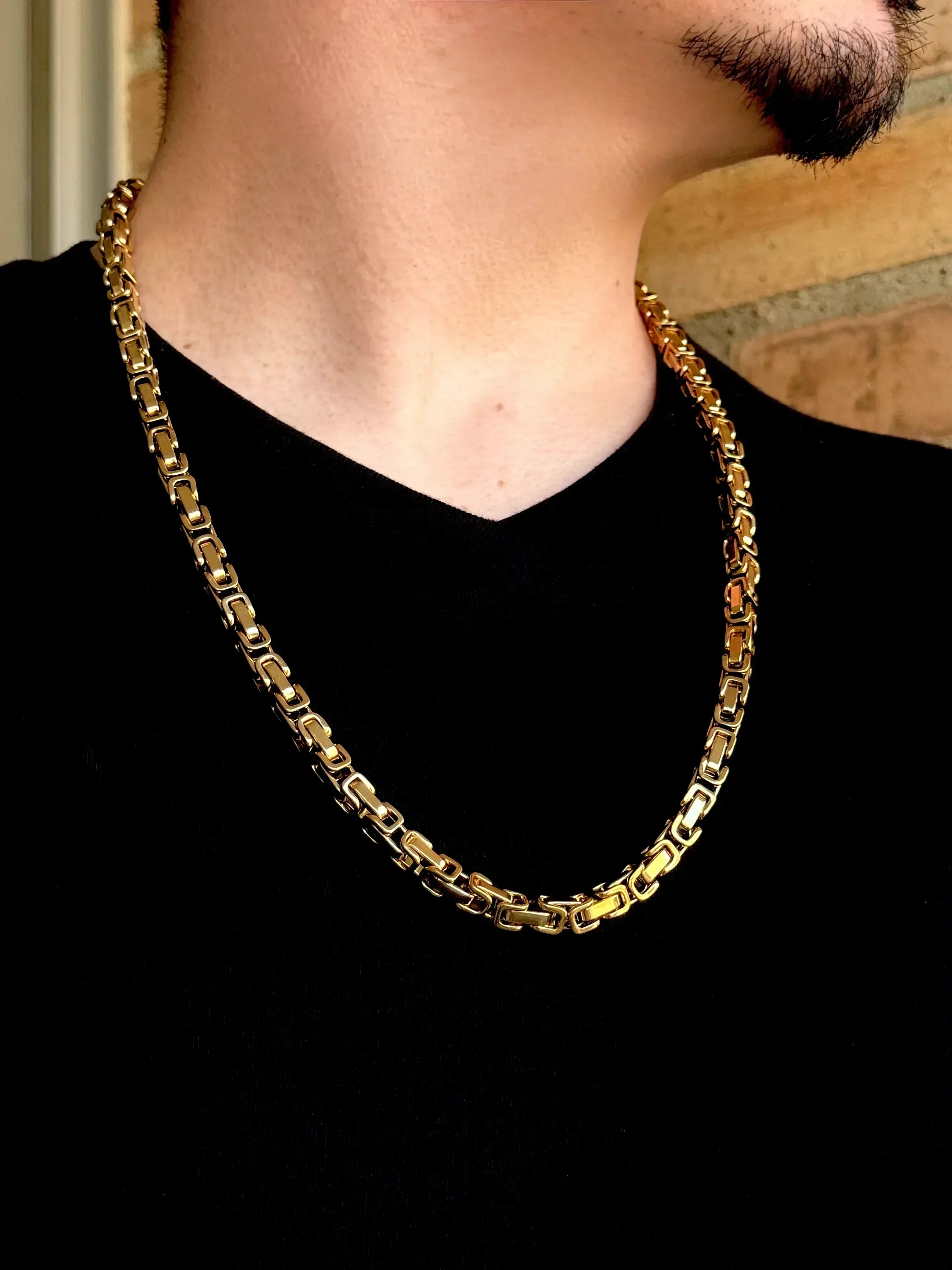 Cadena Forja Ancestral Hombre 6mm - Oryos Joyeria