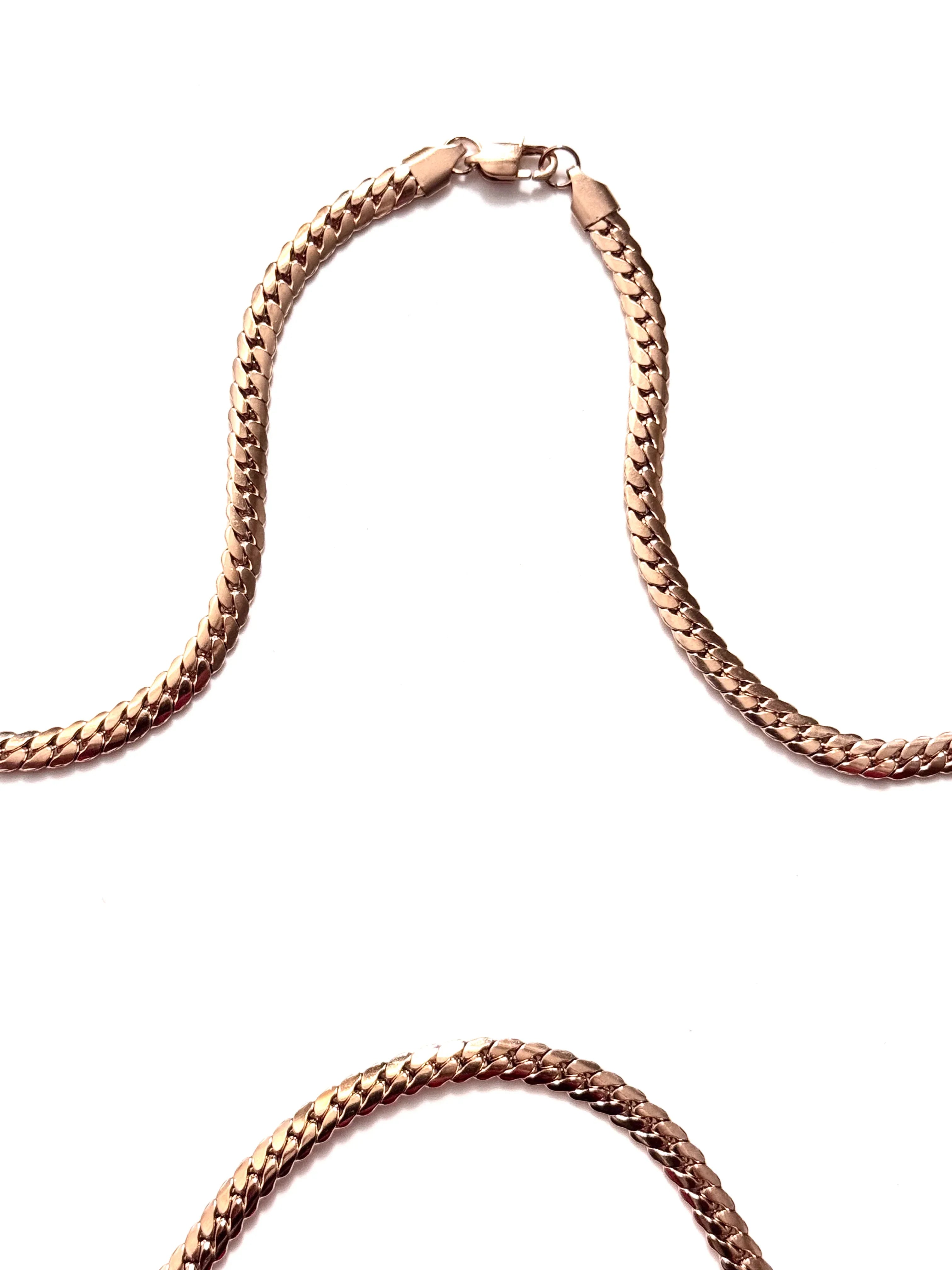 Cadena Colmillo Nocturno Rosa Hombre 6mm - Oryos Joyeria