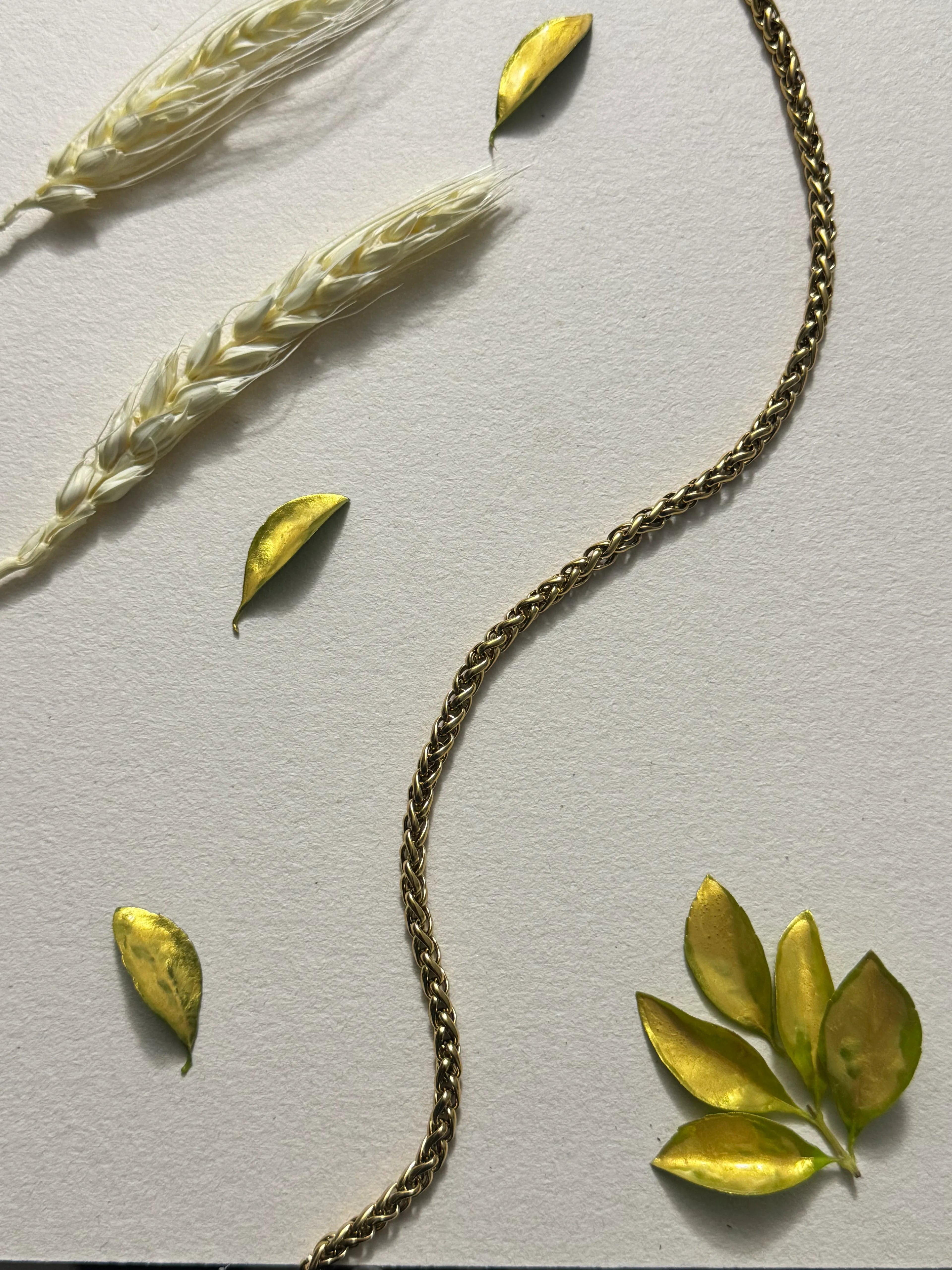 Cadena Espiga Dorada Hombre 5mm - Oryos Joyeria