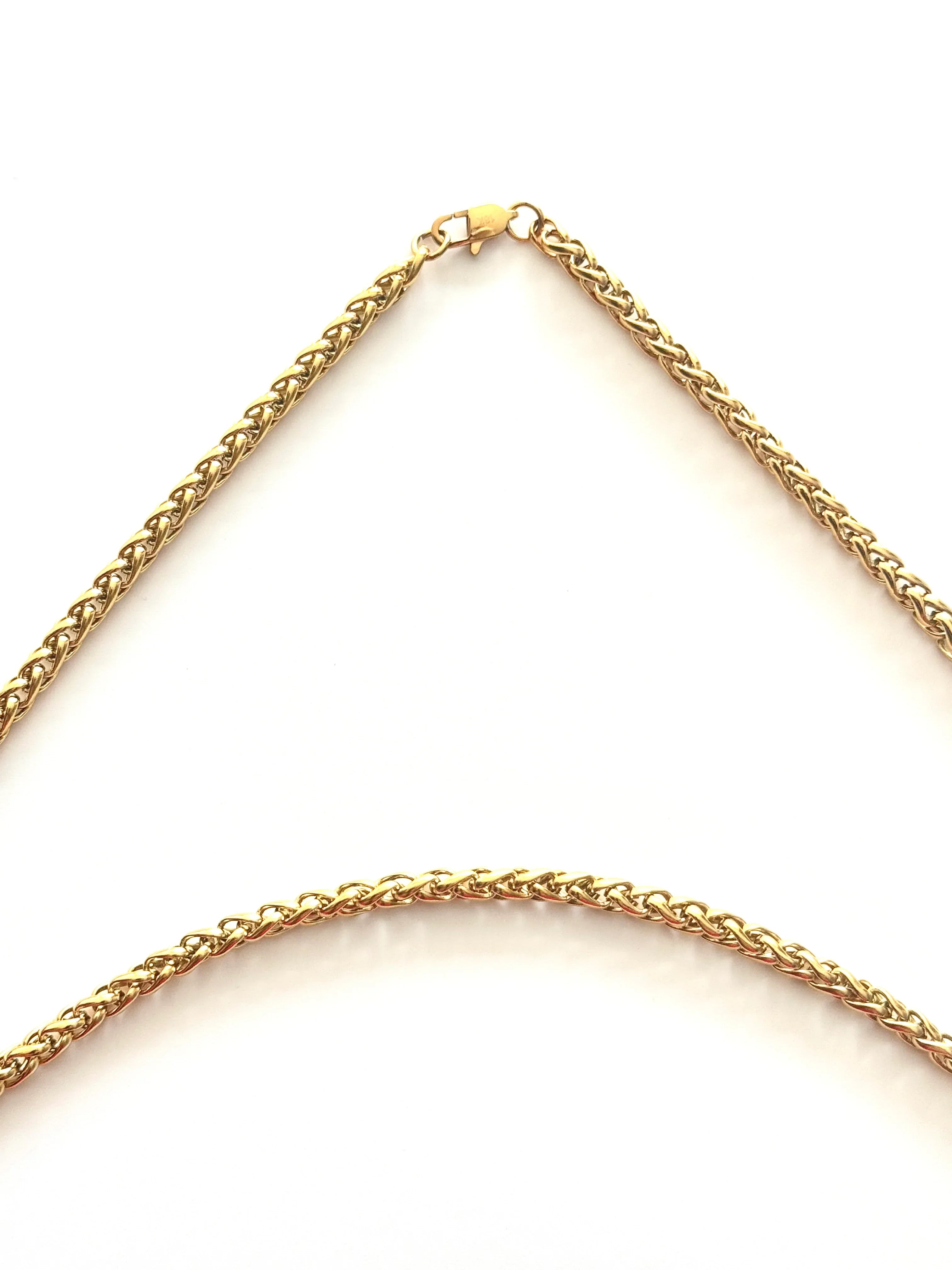 Cadena Espiga Dorada Hombre 5mm - Oryos Joyeria