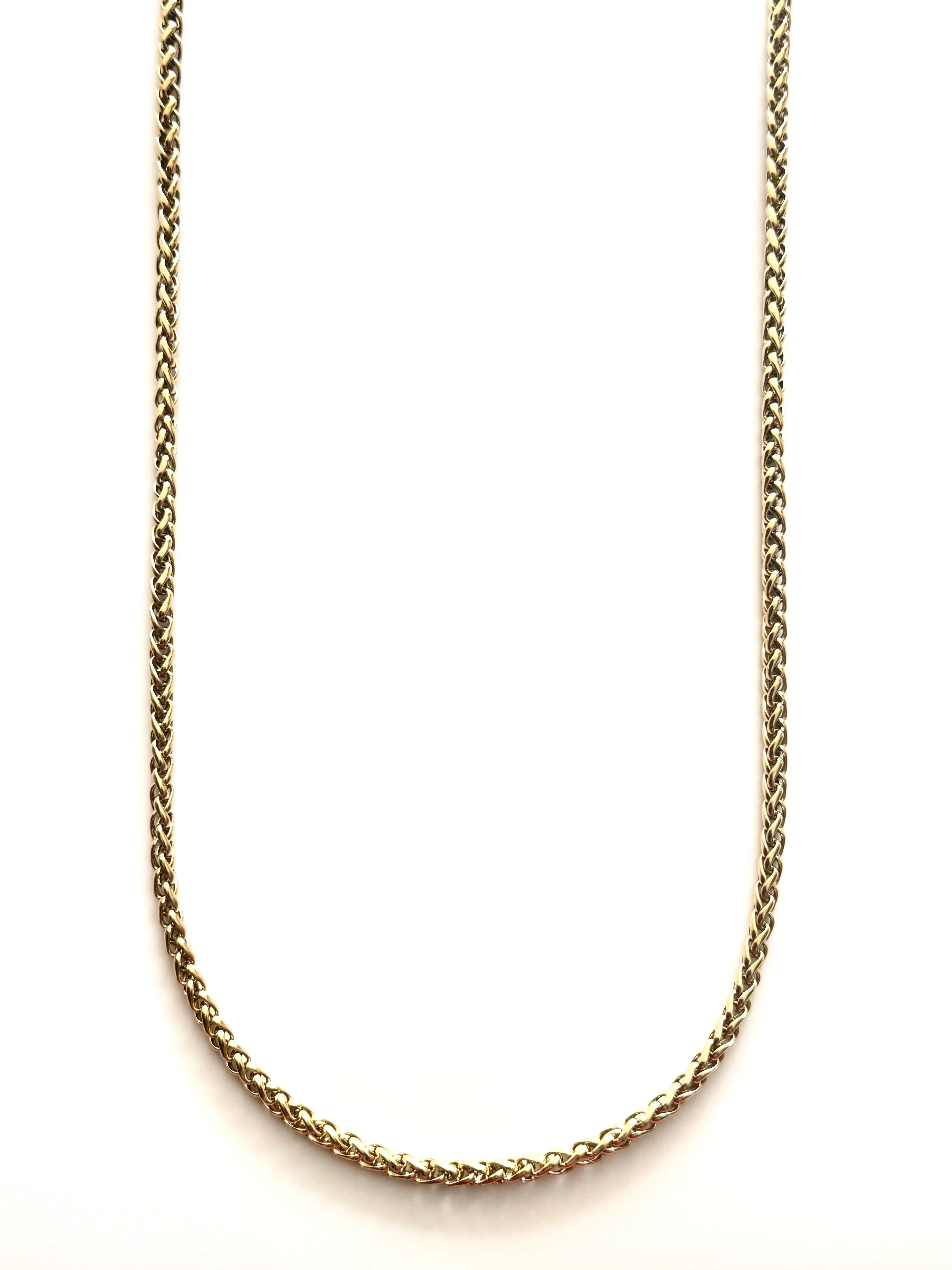 Cadena Espiga Dorada Hombre 5mm - Oryos Joyeria