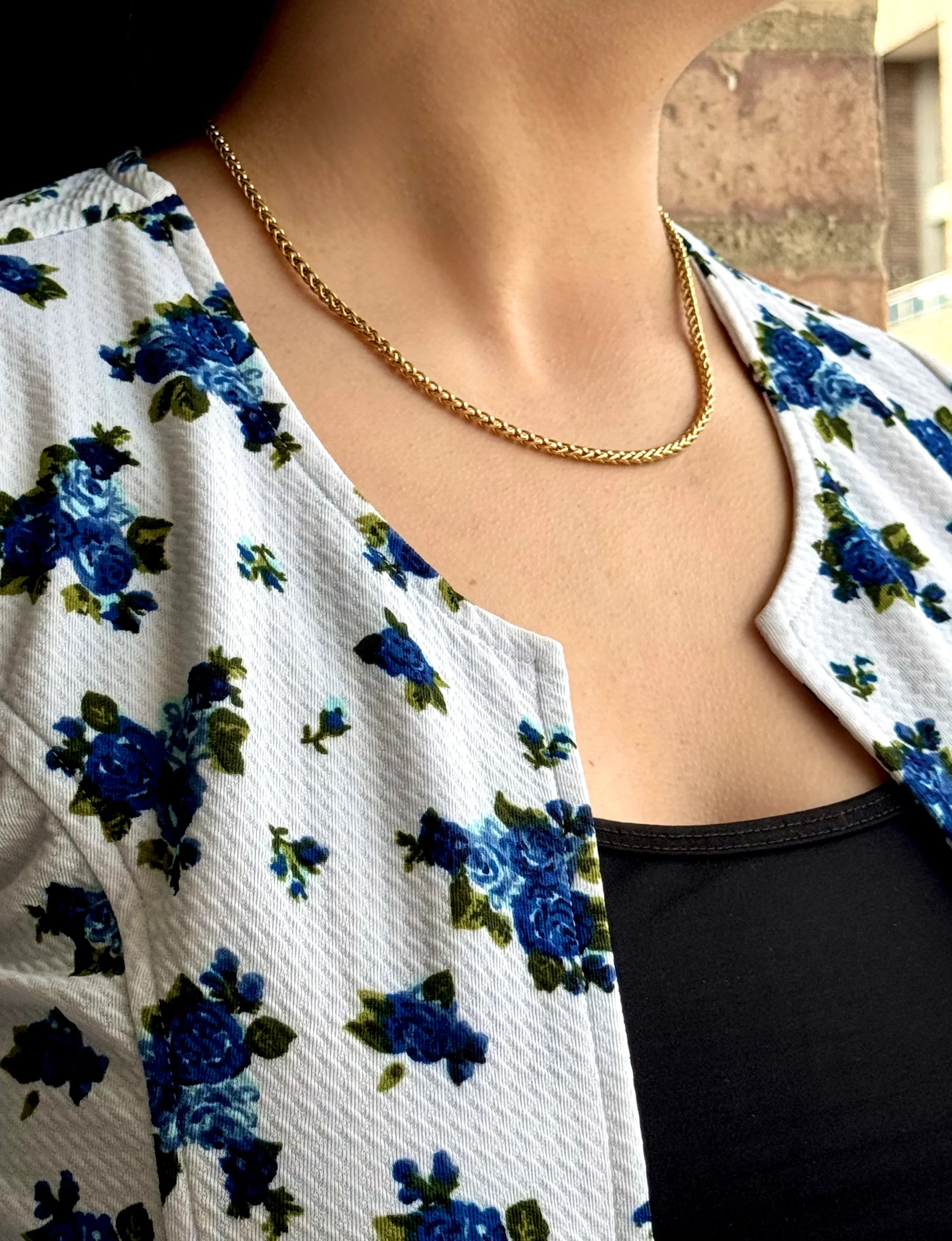 Cadena Espiga Dorada Mujer 3mm - Oryos Joyeria