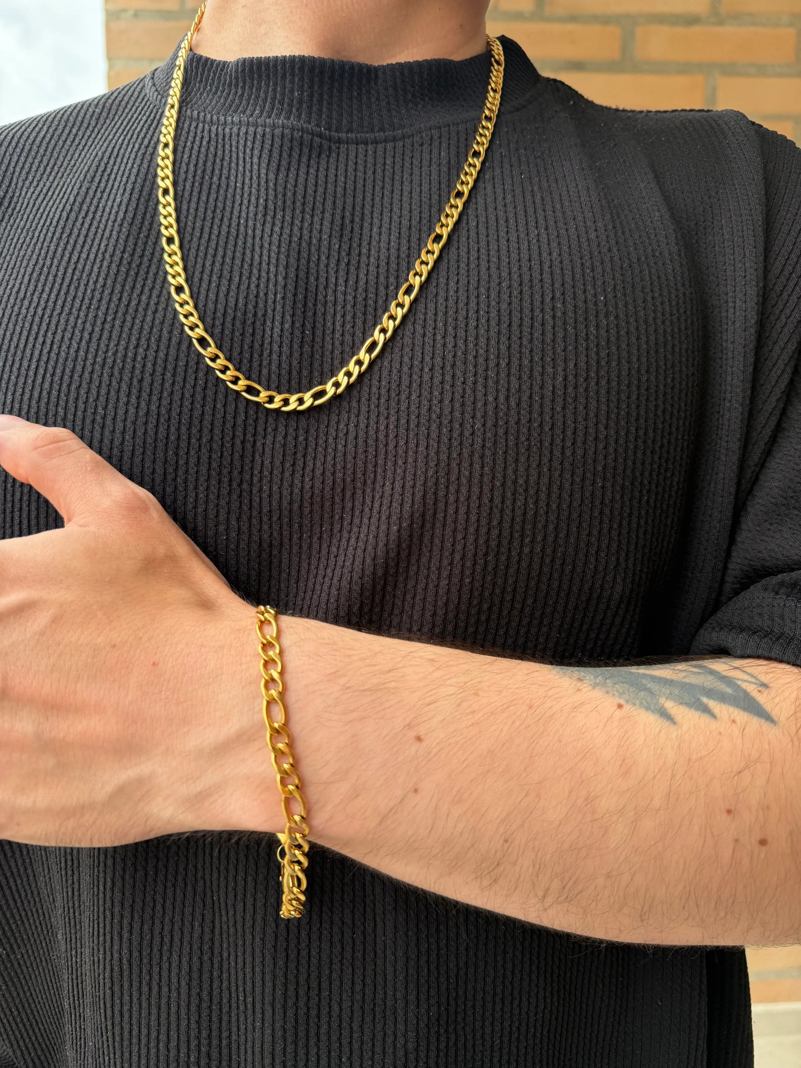 Combo Legado Clásico 6mm - Cadena + Pulsera - Oryos Joyeria