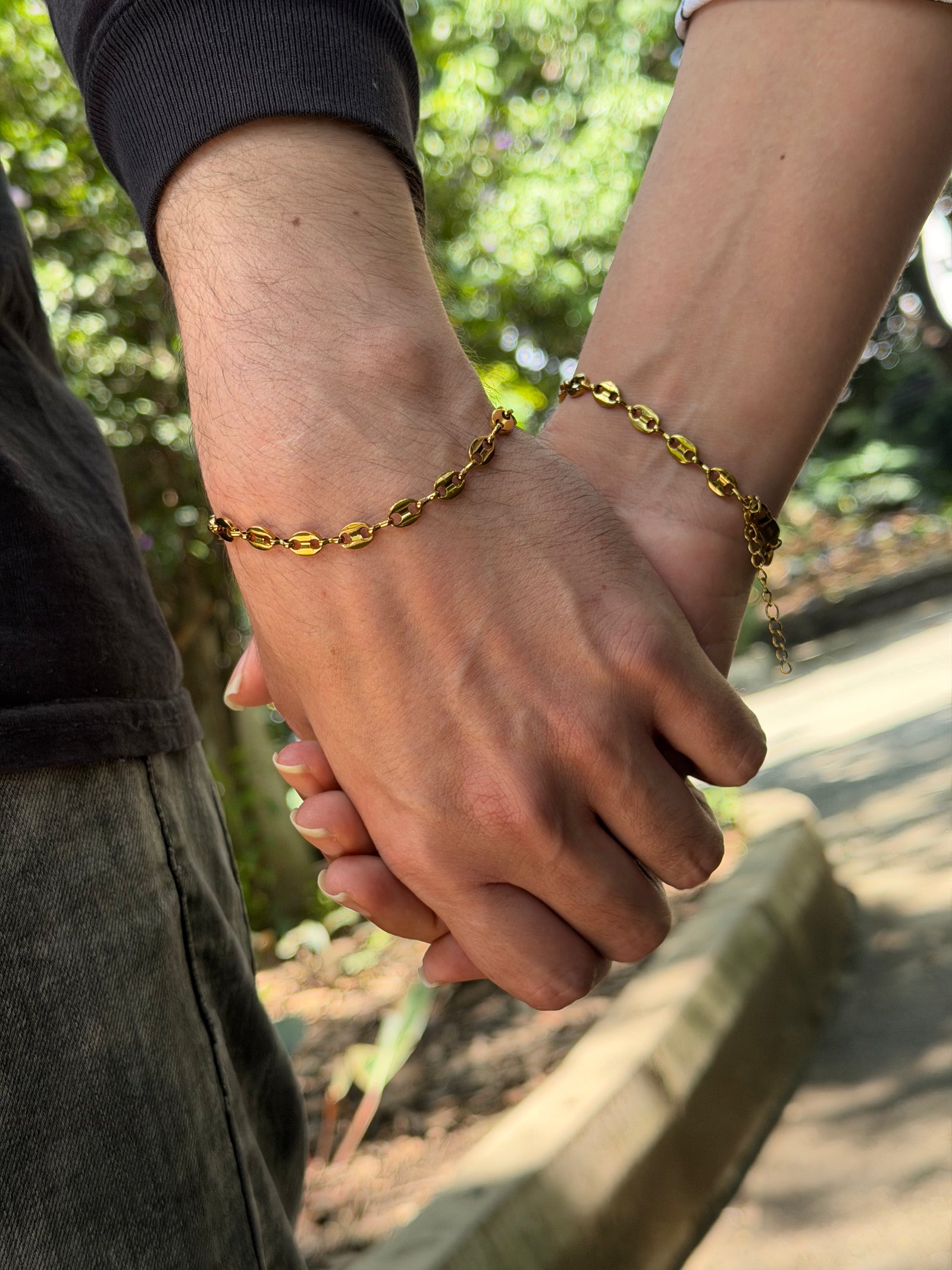 Combo Parejas Pulsera y Cadena Semilla Sagrada - Oryos Joyeria