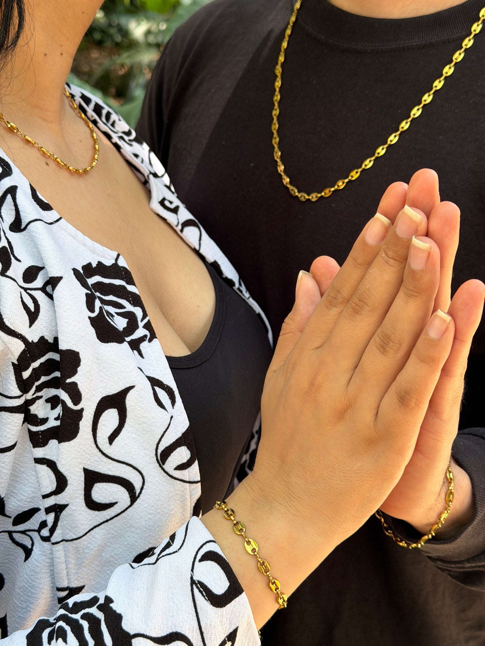 Combo Parejas Pulsera y Cadena Semilla Sagrada - Oryos Joyeria