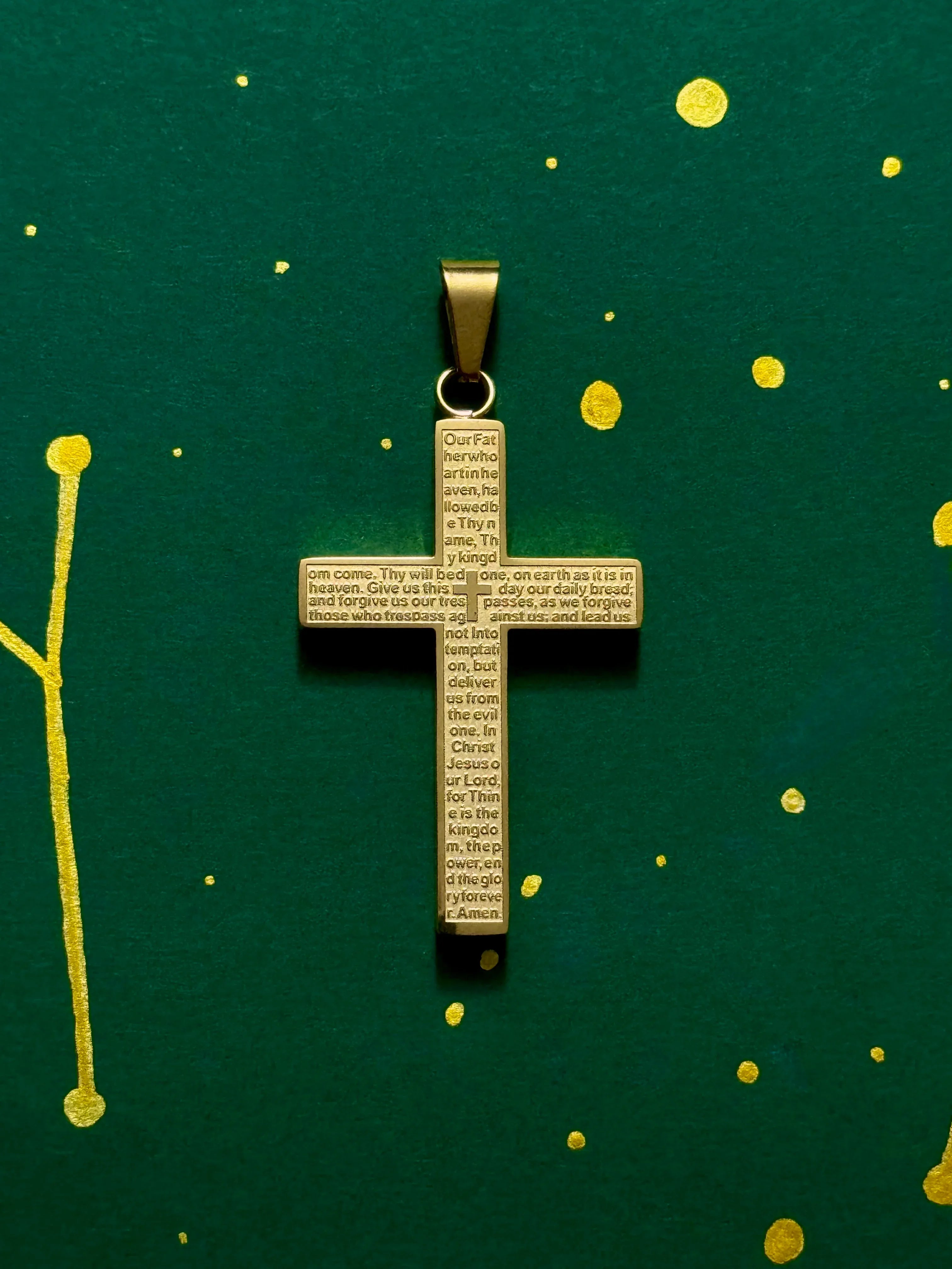 Dije Cruz Letras - Oryos Joyeria