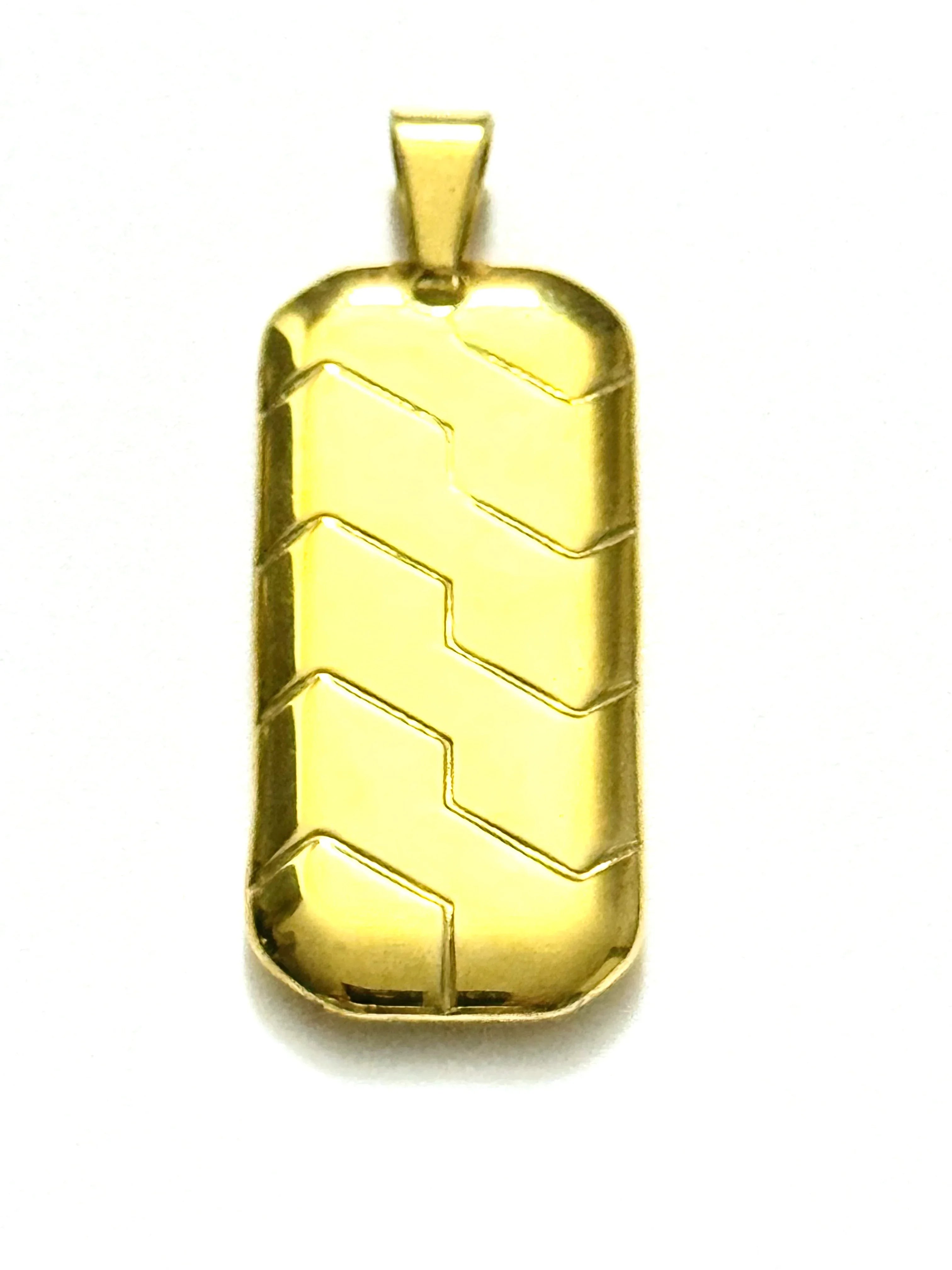 Dije Placa Lineas - Oryos Joyeria