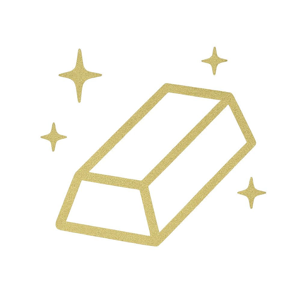 Icono de lingote de oro