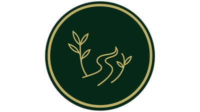 Icono de un camino con hojas