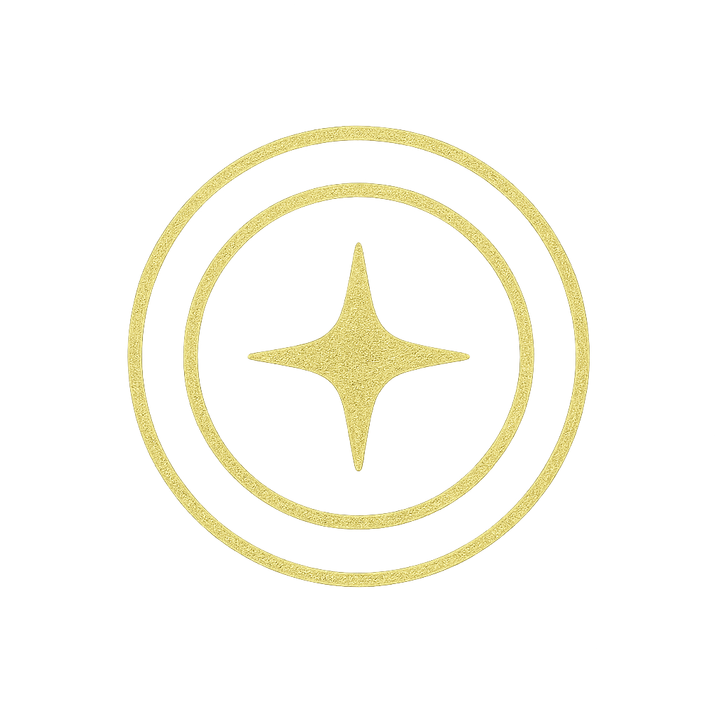 icono de una estrella con dos círculos externos