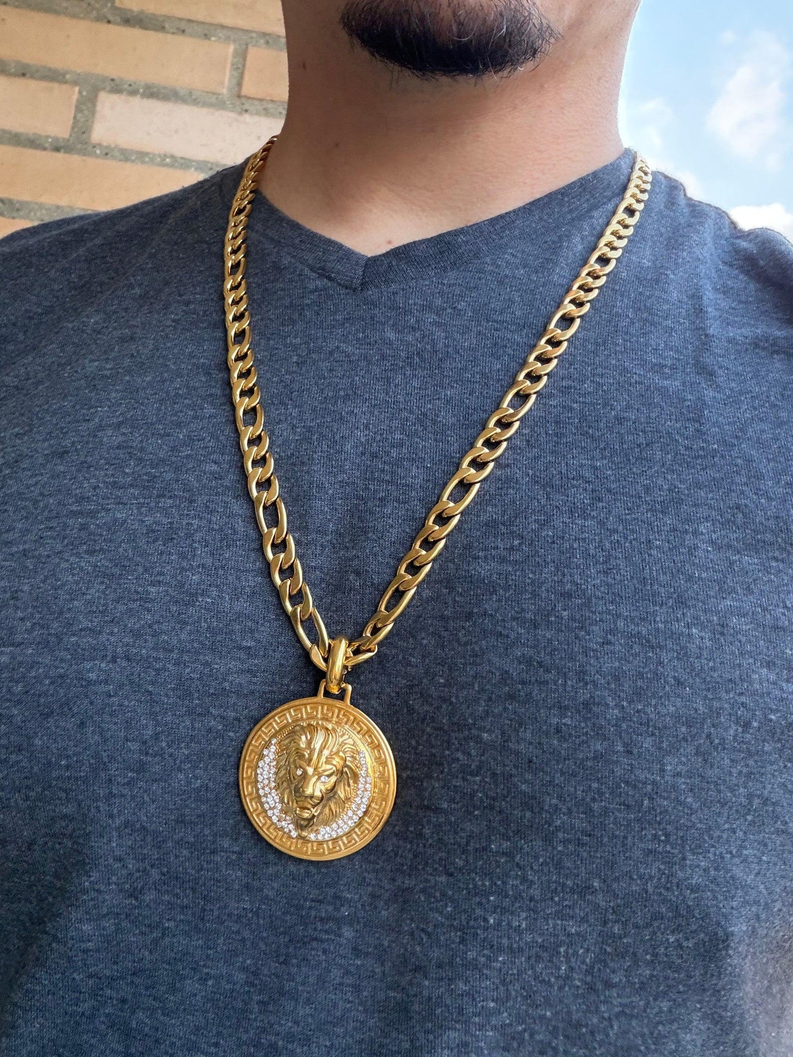 Combo Cadena Legado Clásico 6mm + Dije León - Oryos Joyeria