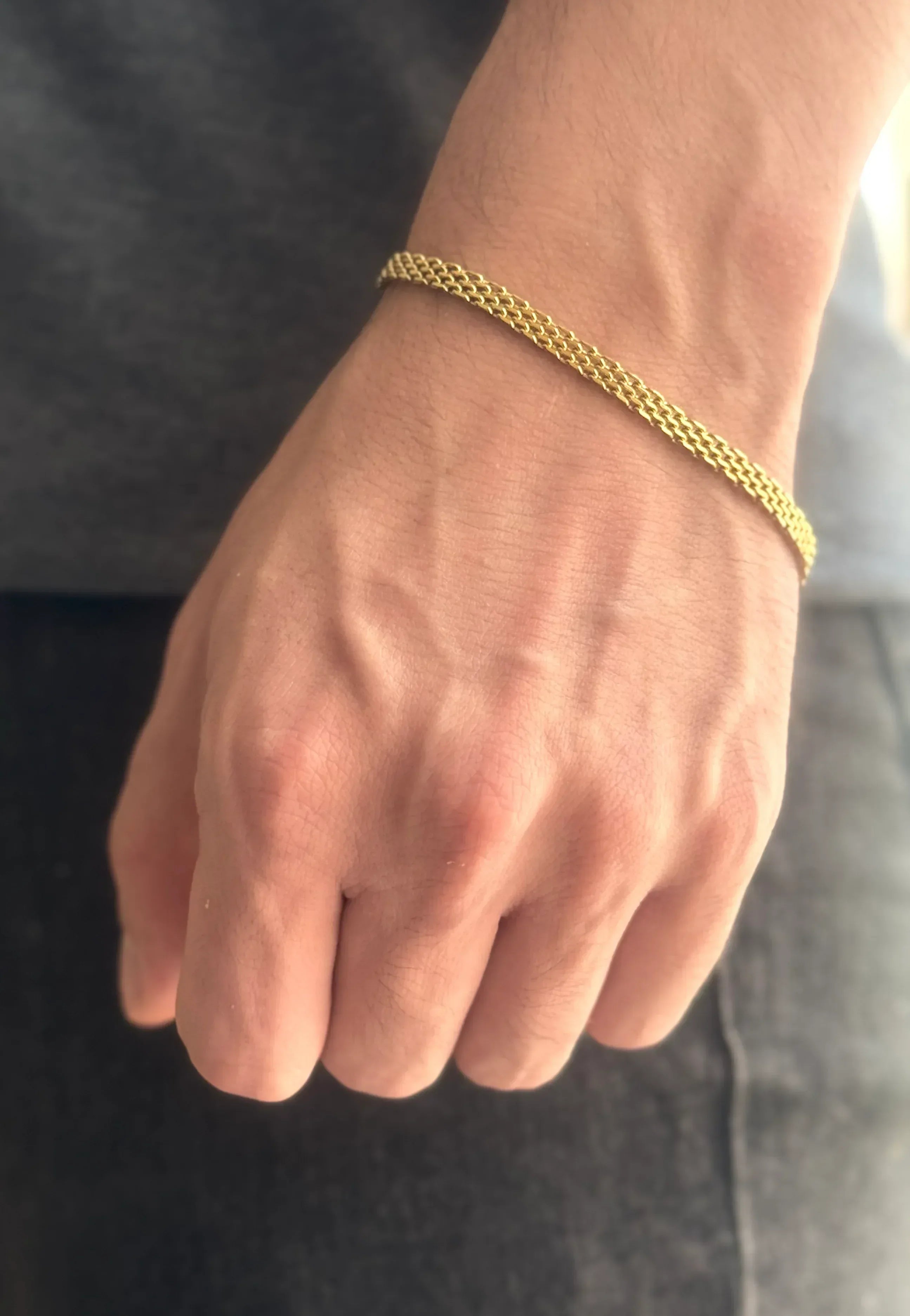 Pulsera Luna de Oriente Hombre 4mm - Oryos Joyeria