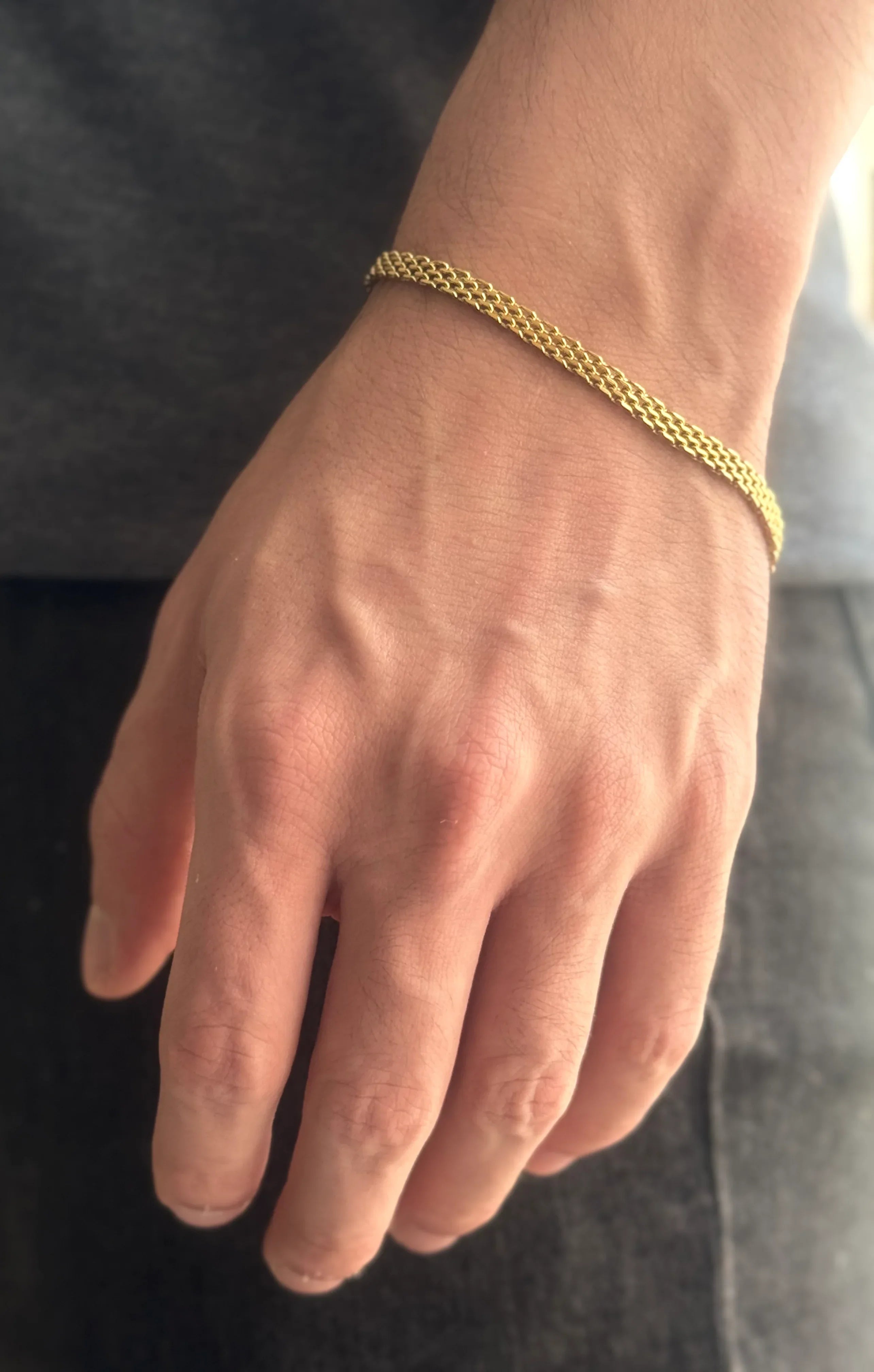 Pulsera Luna de Oriente Hombre 4mm - Oryos Joyeria