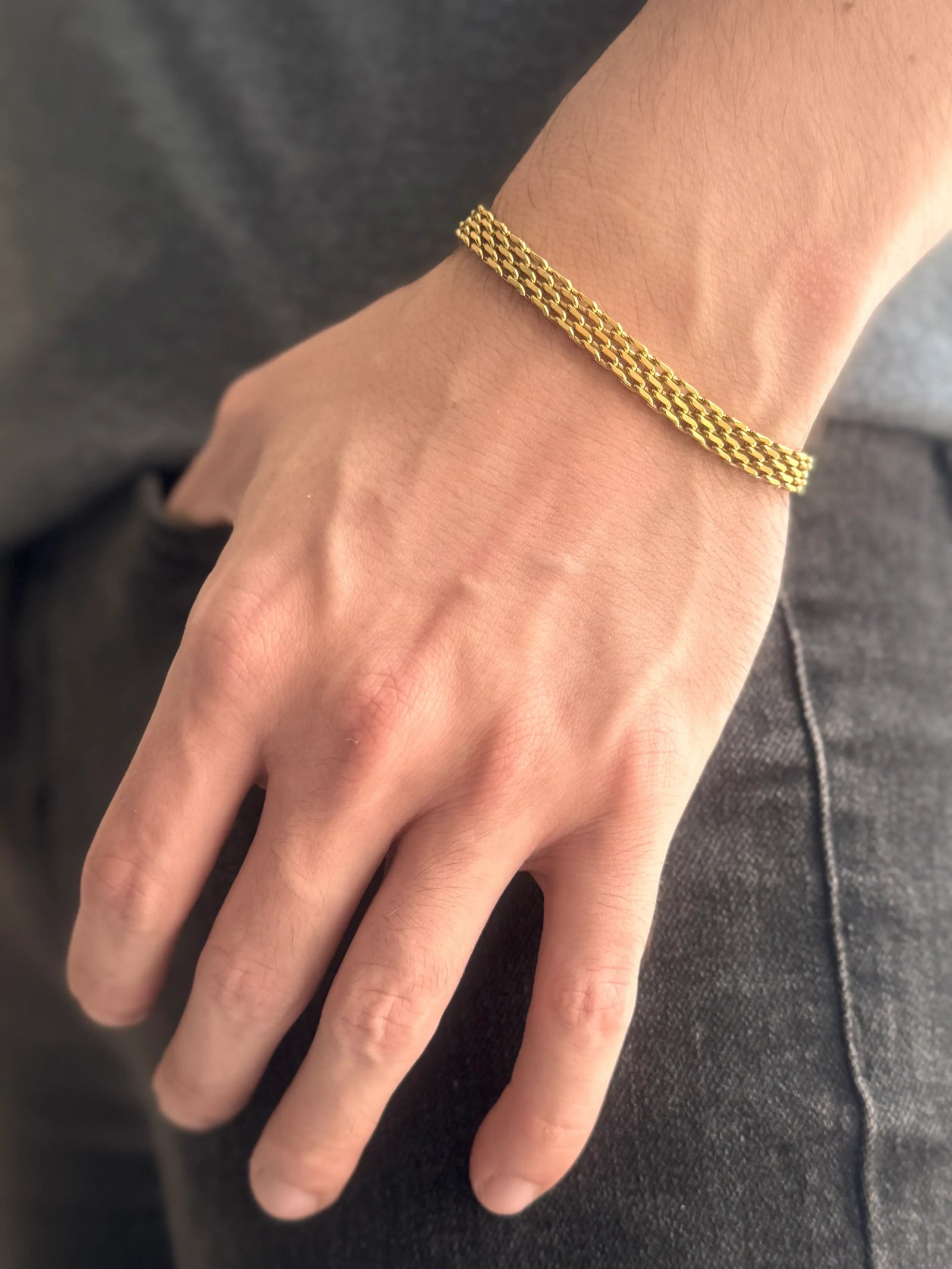 Pulsera Luna de Oriente Hombre 6mm - Oryos Joyeria