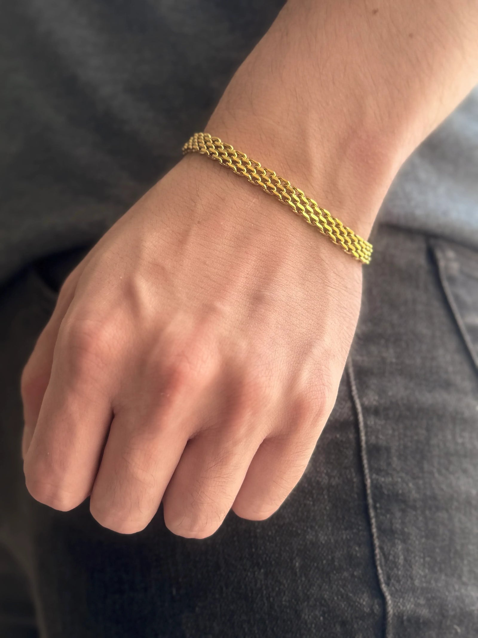 Pulsera Luna de Oriente Hombre 6mm - Oryos Joyeria