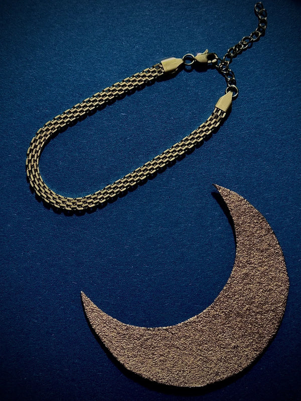 Pulsera Luna de Oriente Mujer 4mm - Oryos Joyeria