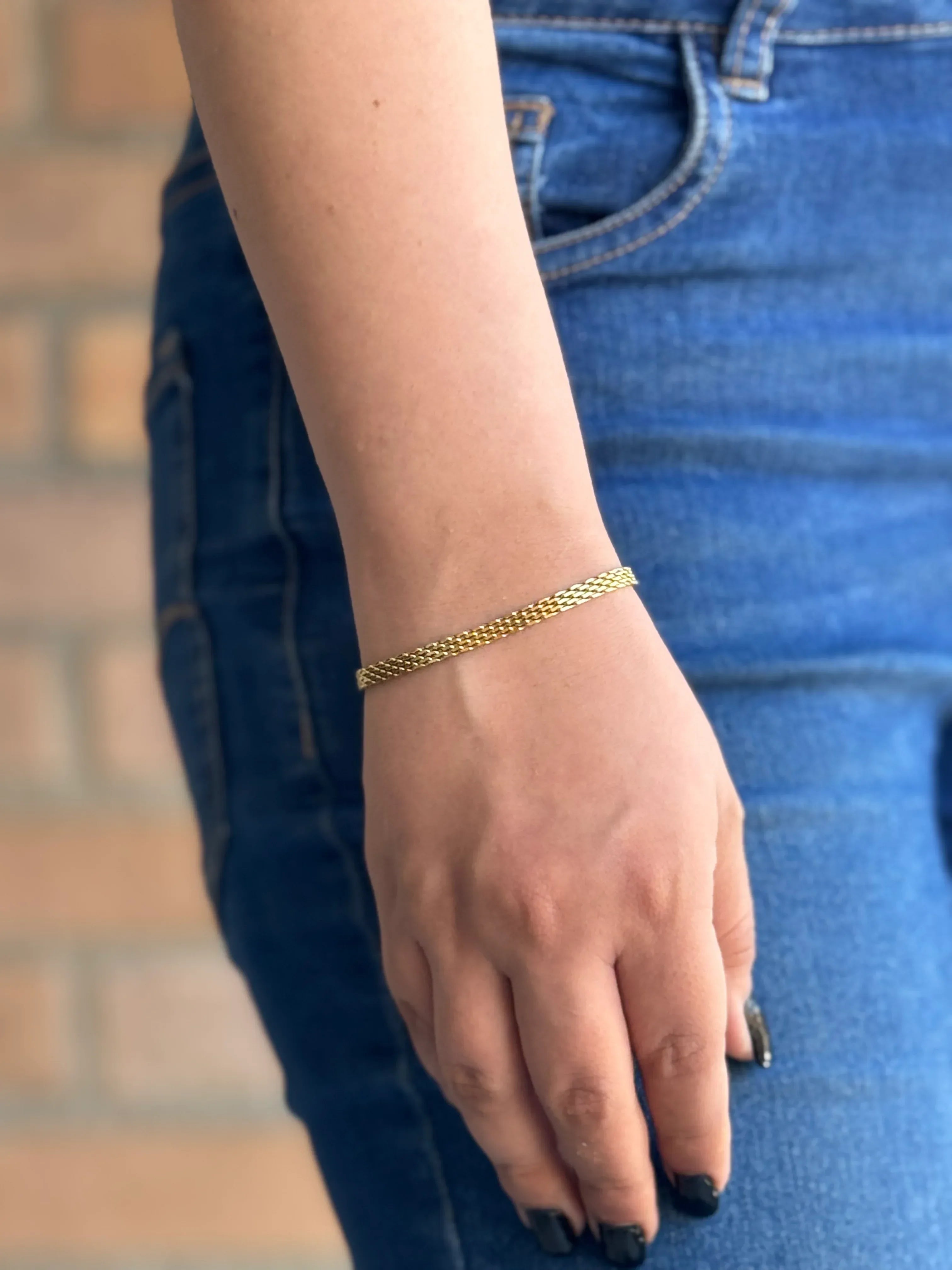 Pulsera Luna de Oriente Mujer 4mm - Oryos Joyeria