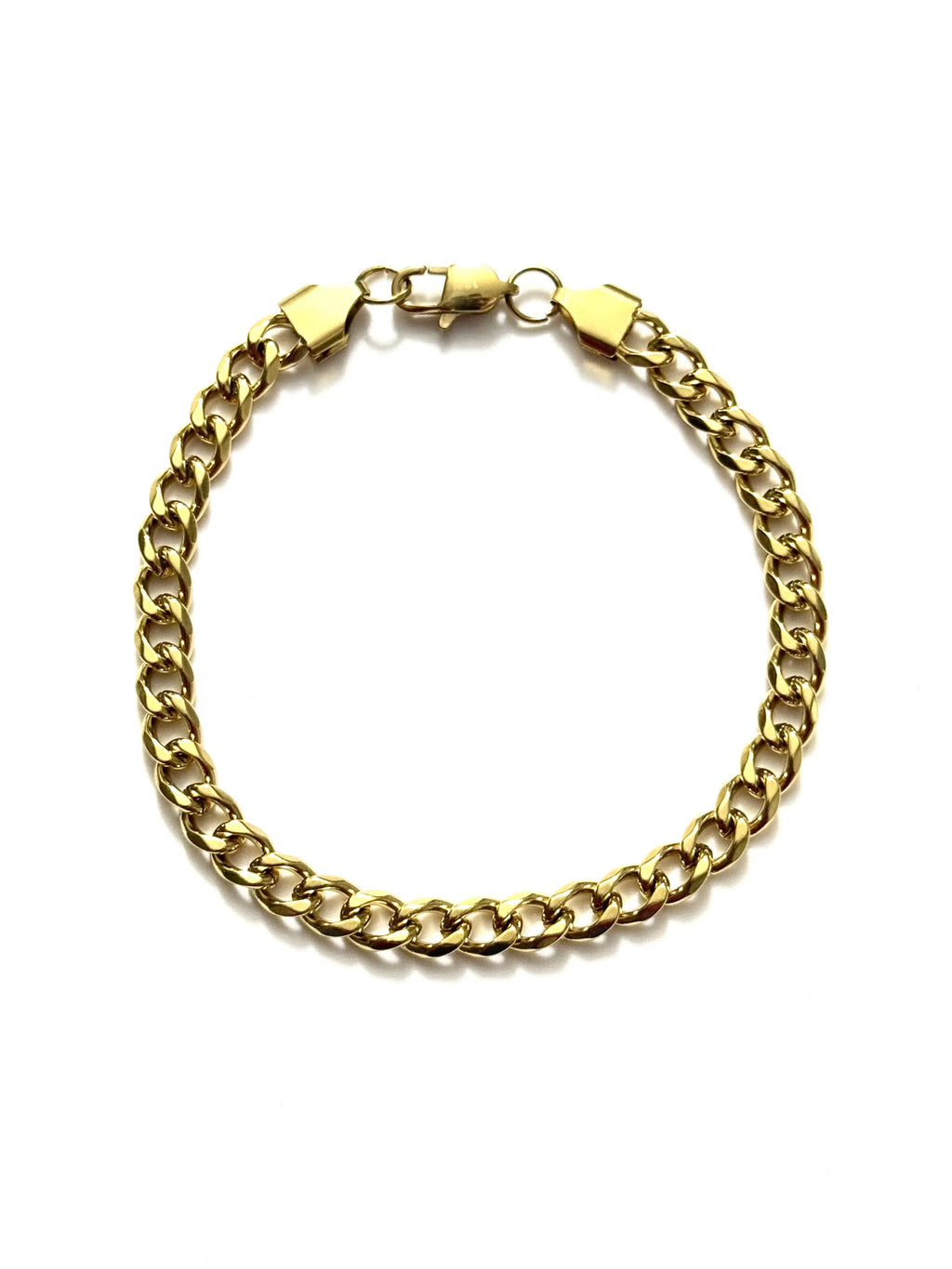 Pulsera Ritmo Dorado Hombre 6mm - Oryos Joyeria