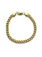 Pulsera Ritmo Dorado Hombre 6mm - Oryos Joyeria