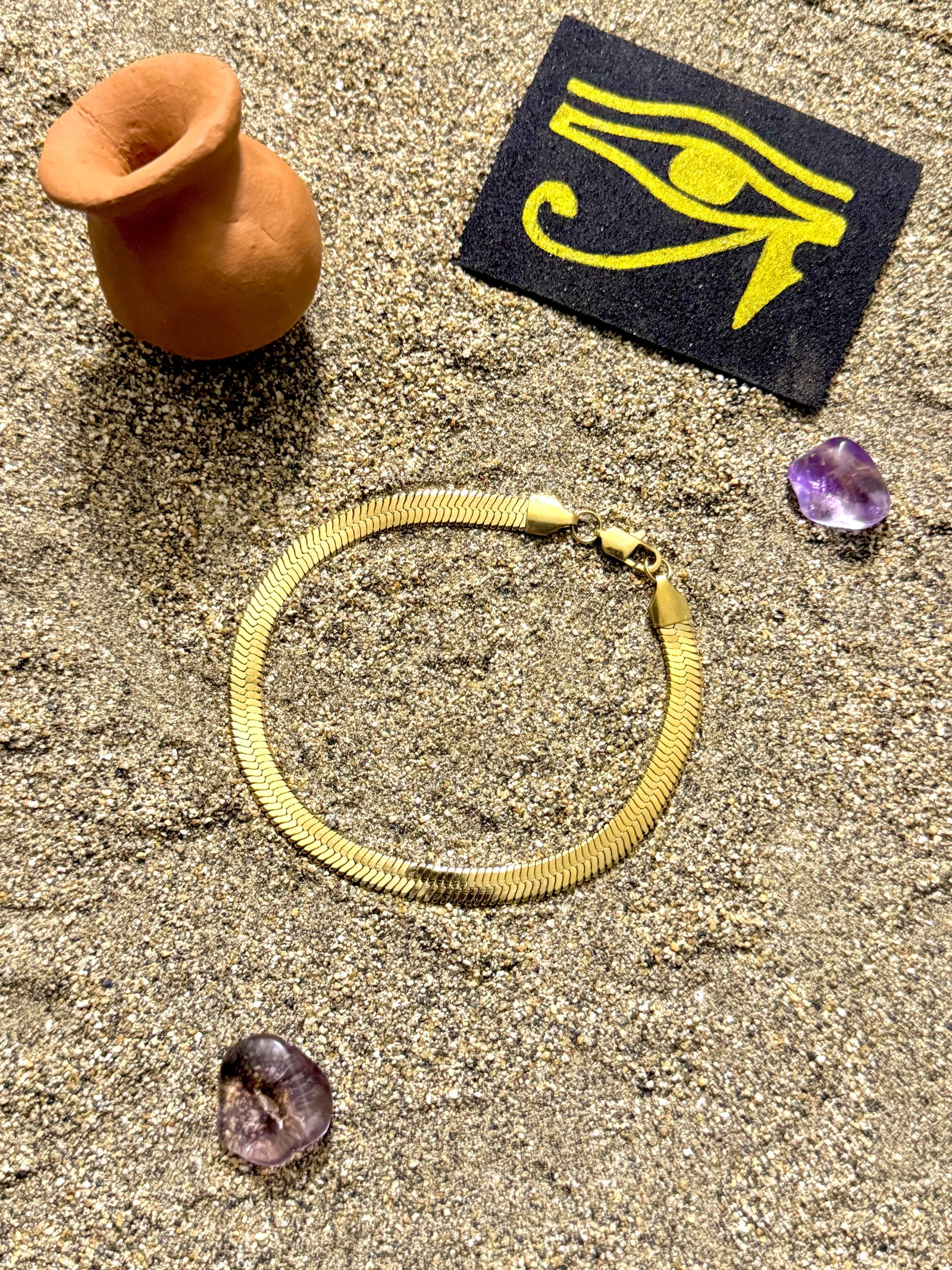 Pulsera Luz de Horus Hombre 6mm - Oryos Joyeria