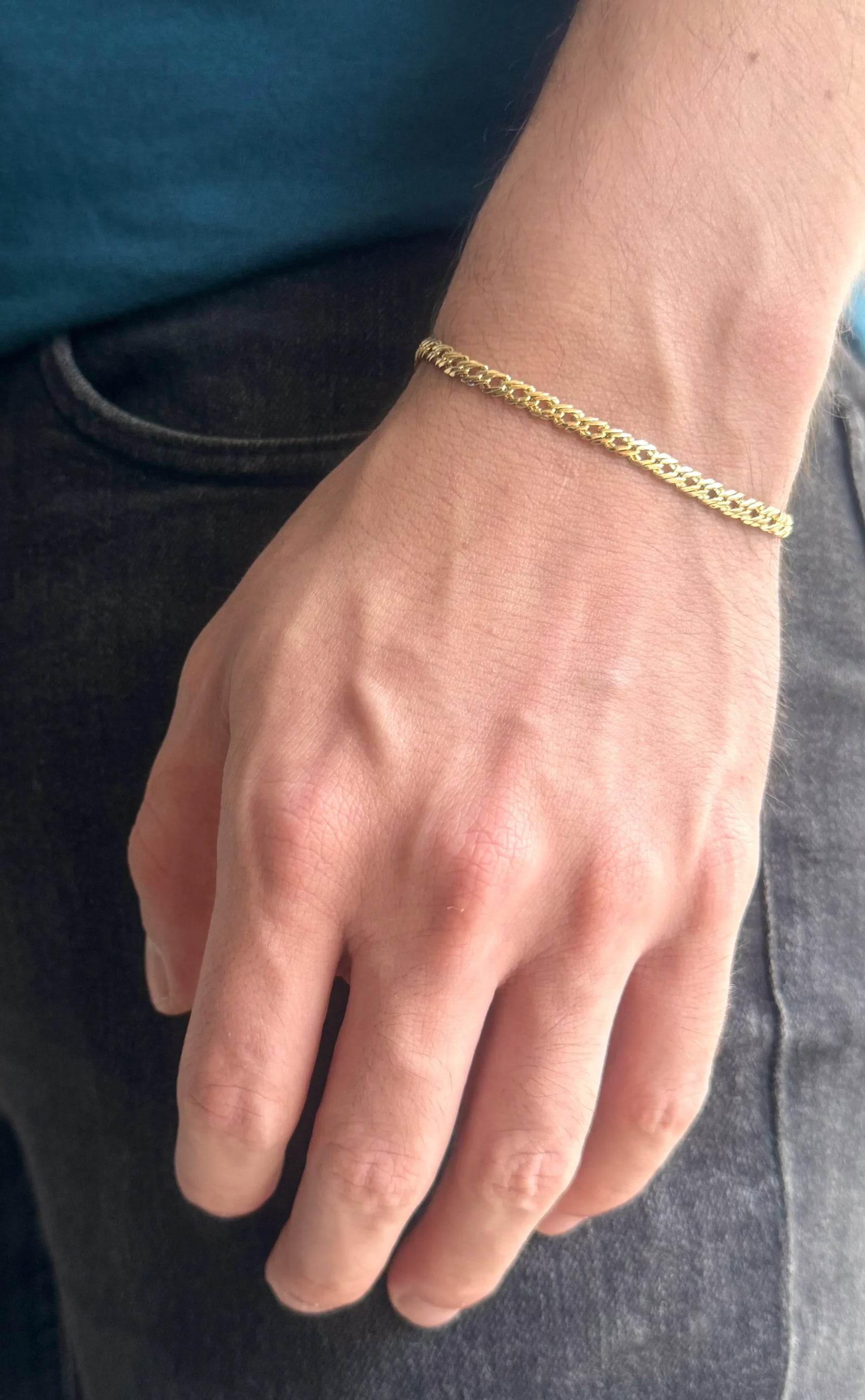 Pulsera Abrazo Eterno Hombre 4mm - Oryos Joyeria